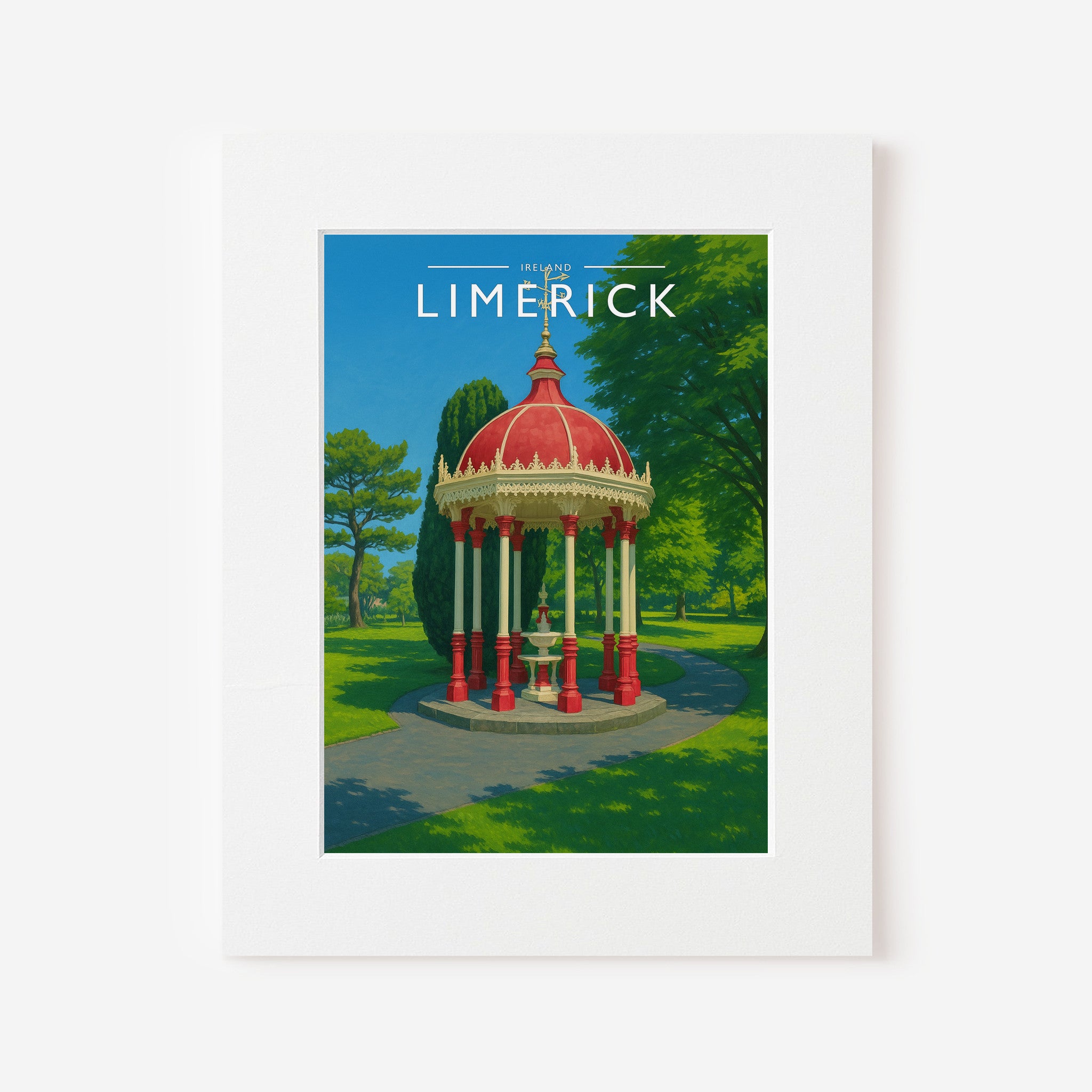 Limerick #2 Travel Poster in a white mount