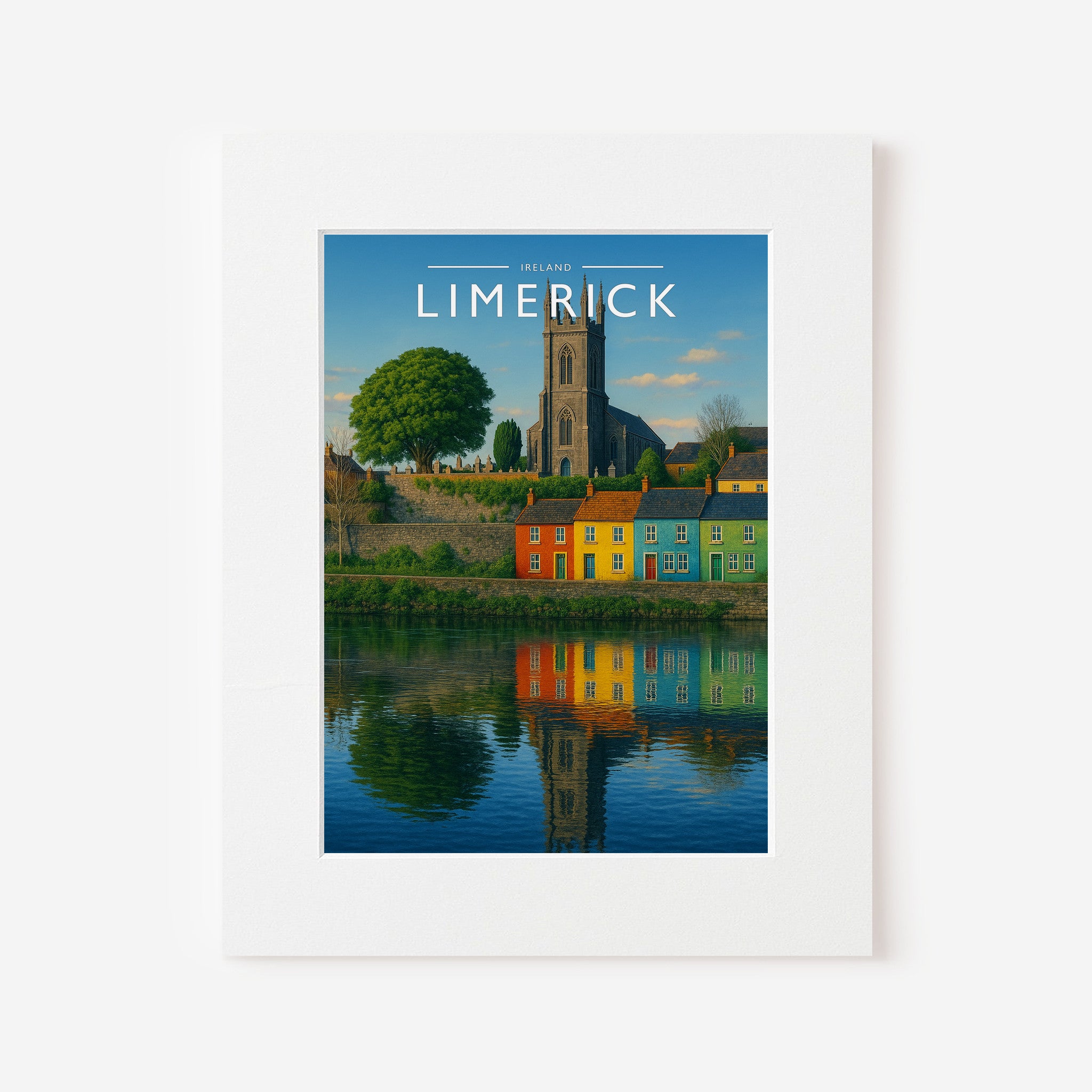 Limerick #3 Travel Poster in a white mount