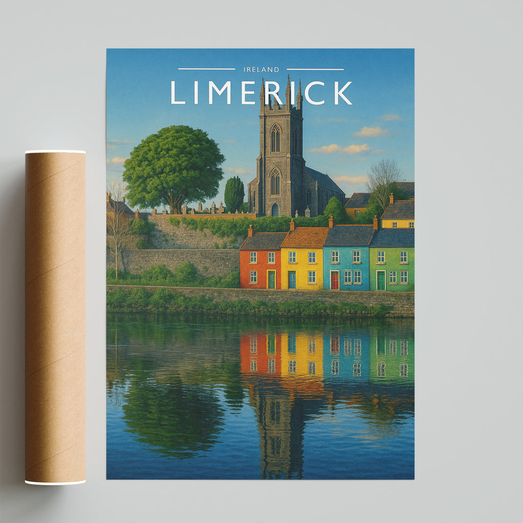 Limerick #3 Travel Poster - fine art print with shipping tube