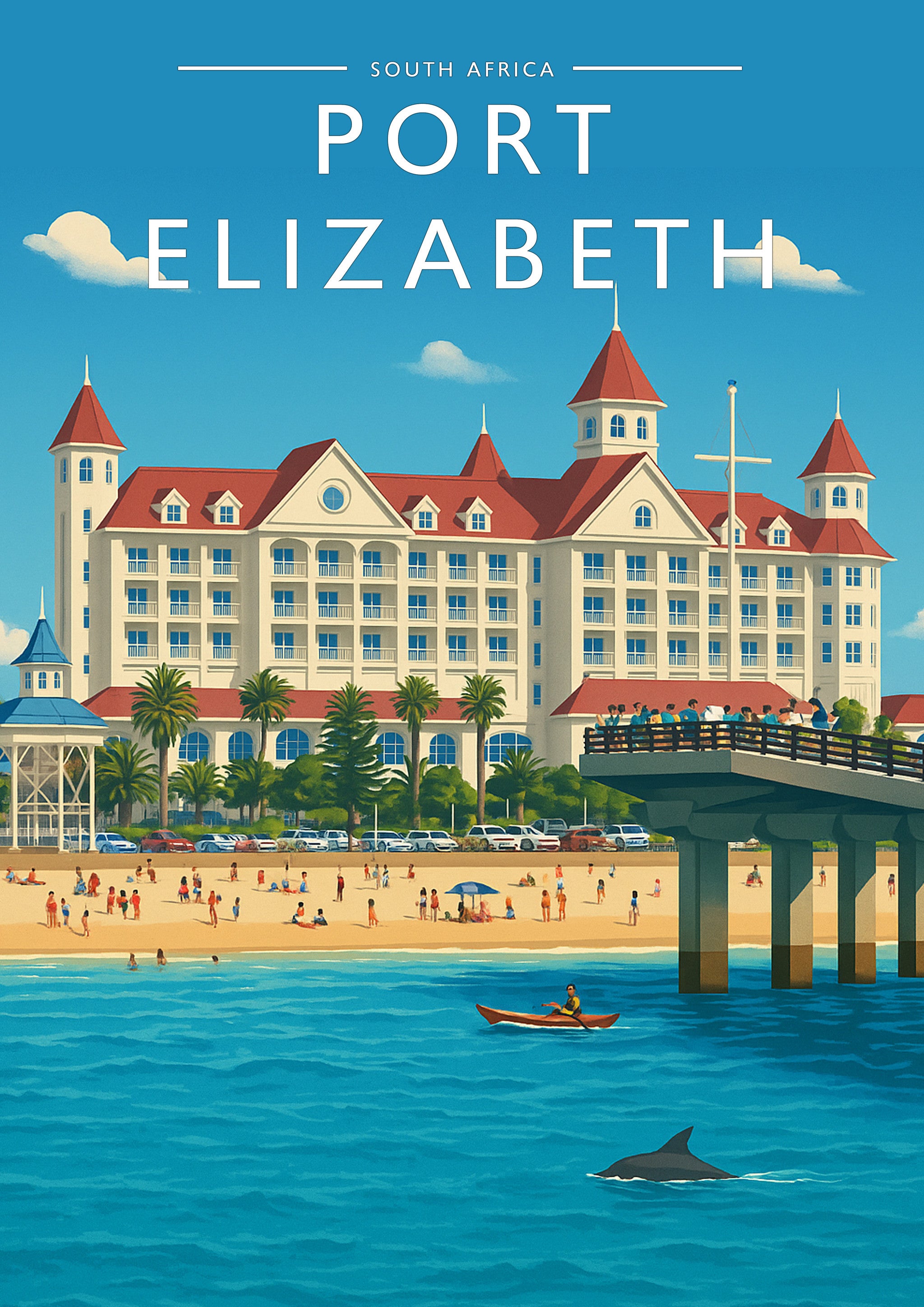 Port Elizabeth Travel Poster - A4 travel poster print