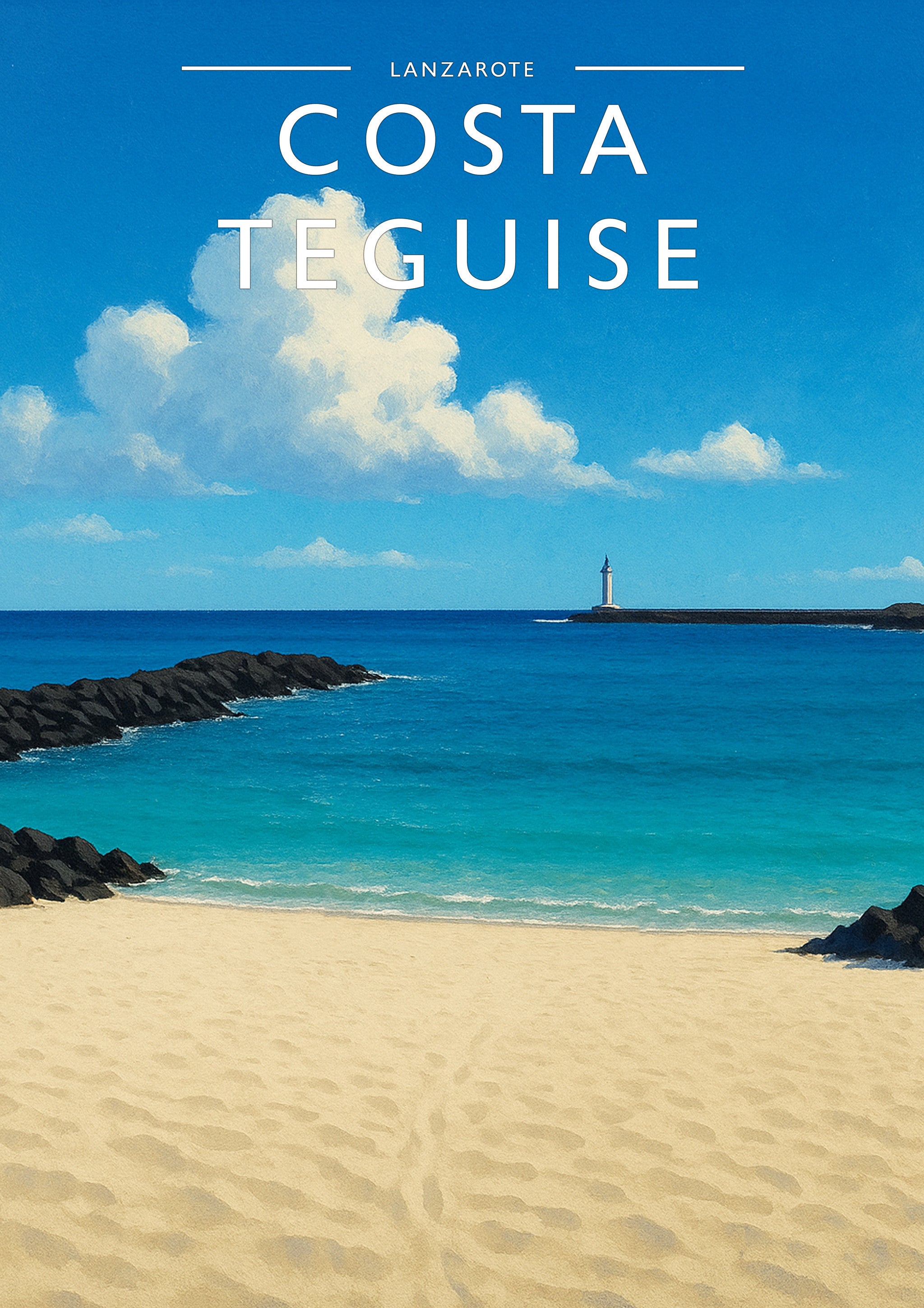 Costa Teguise Travel Poster - A4 travel poster print