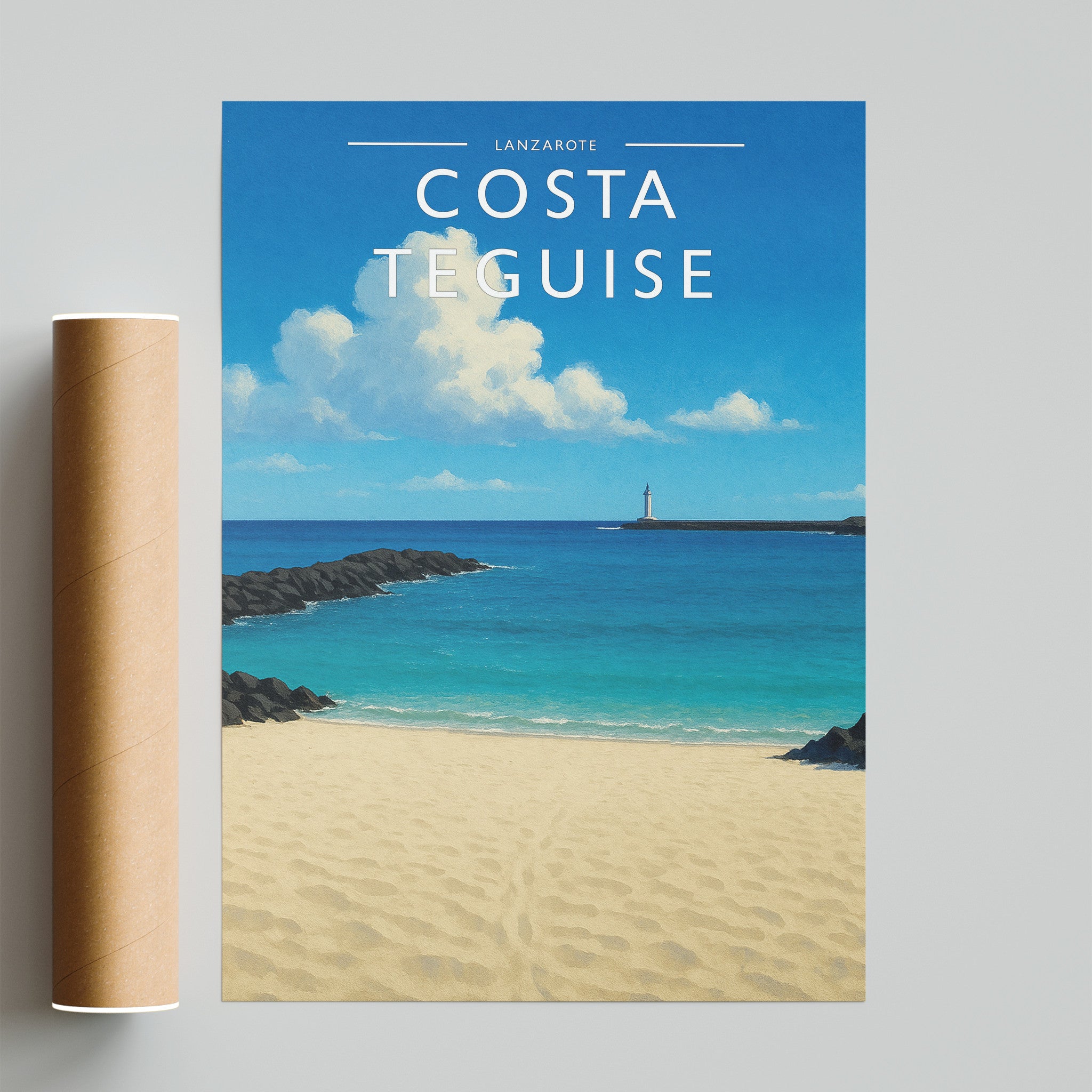 Costa Teguise Travel Poster - fine art print with shipping tube