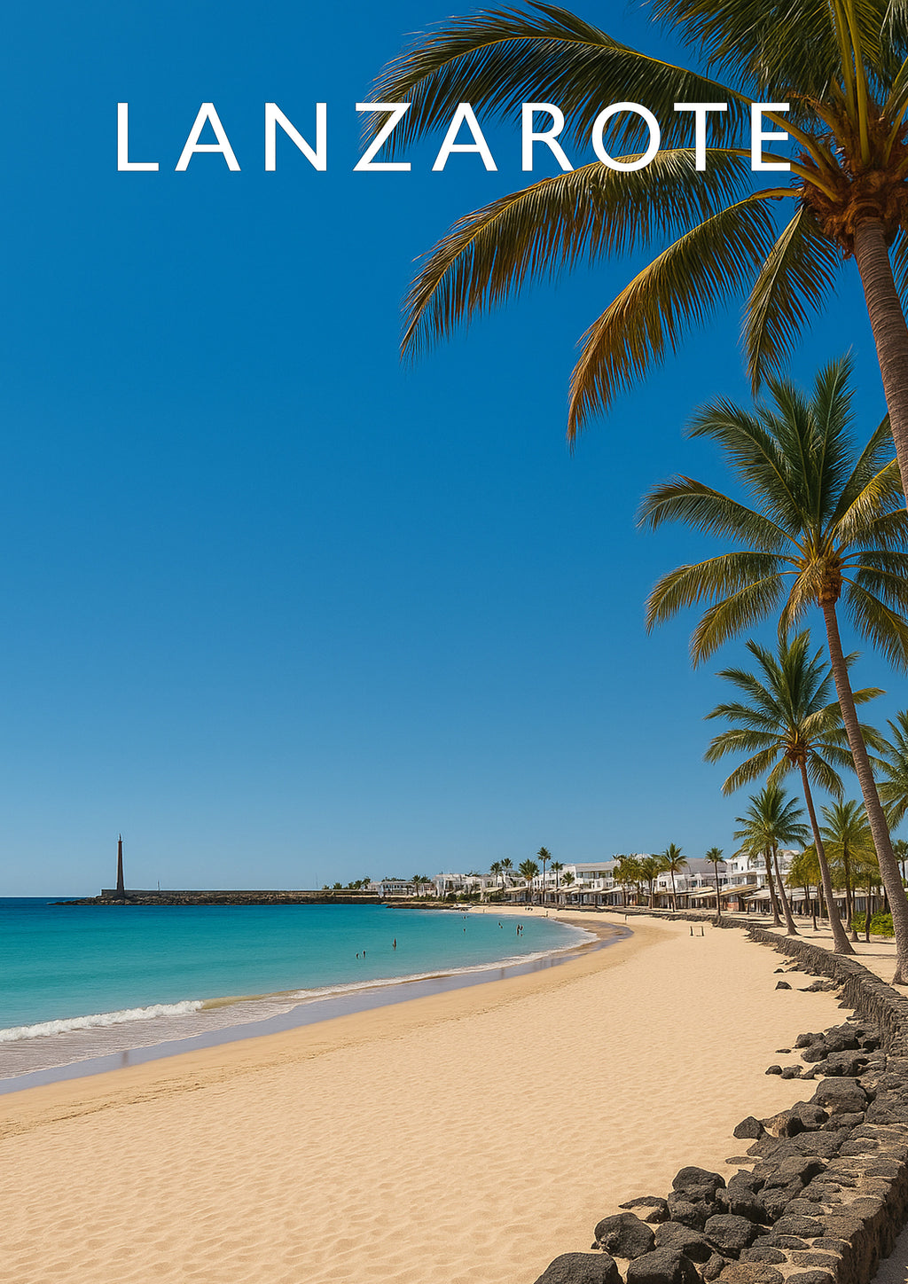 Lanzarote Travel Poster - A4 travel poster print