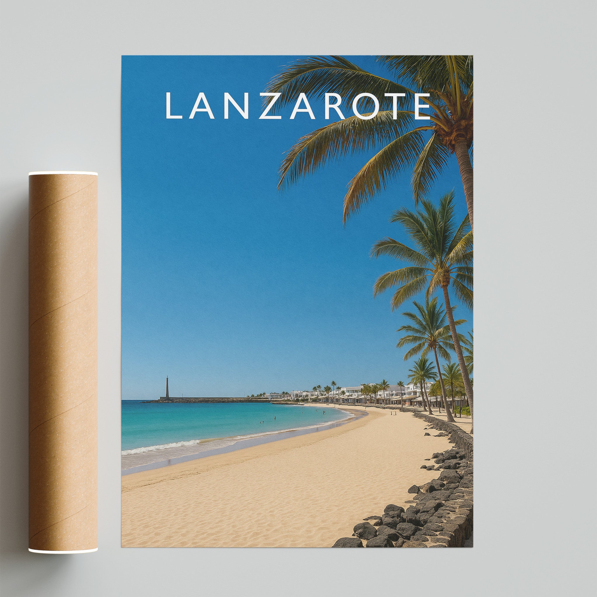Lanzarote Travel Poster - fine art print with shipping tube