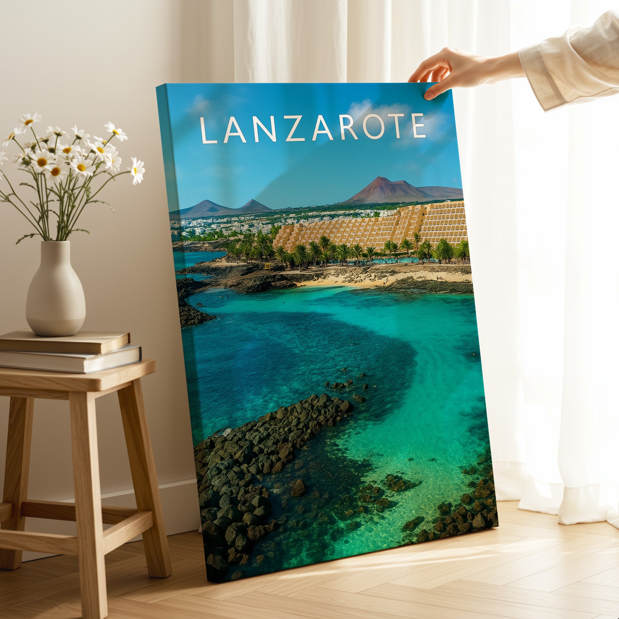 Lanzarote #2 Travel Poster as a gallery-wrapped canvas