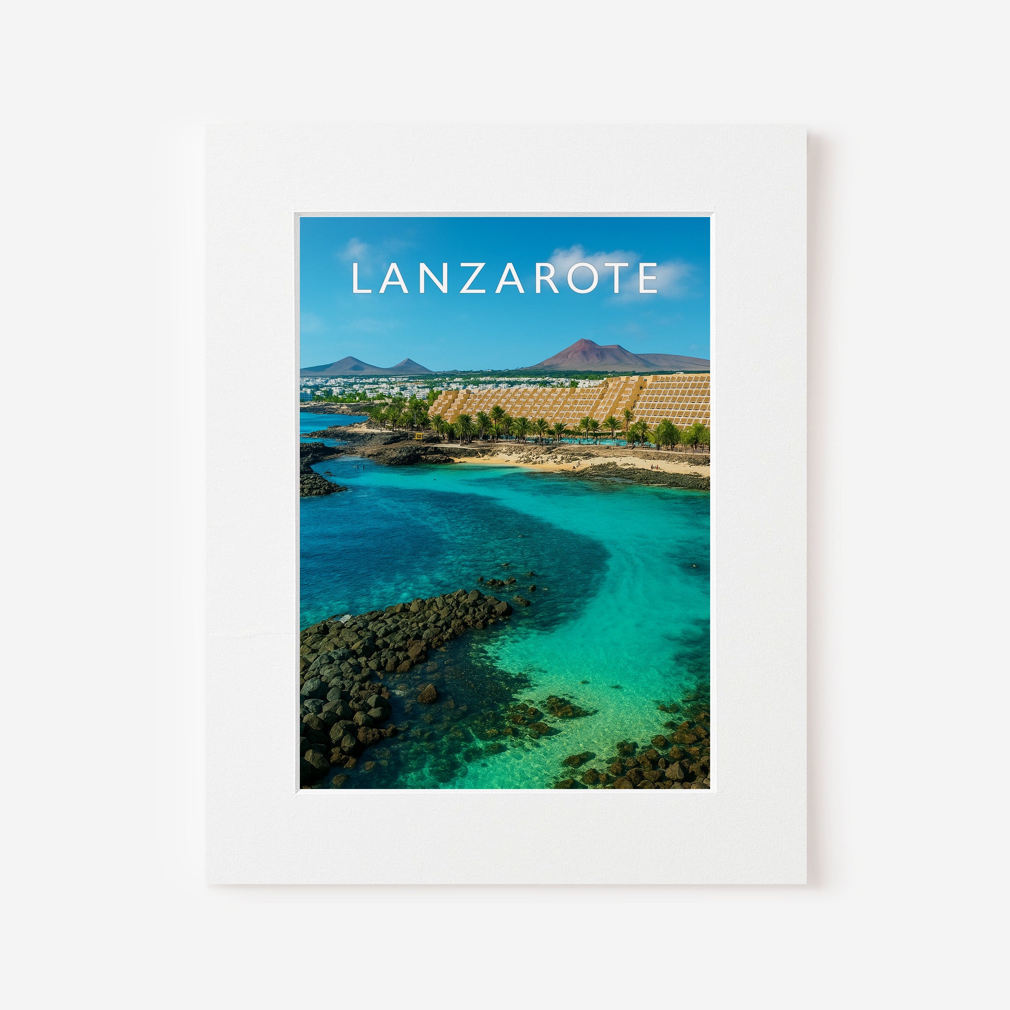 Lanzarote #2 Travel Poster in a white mount
