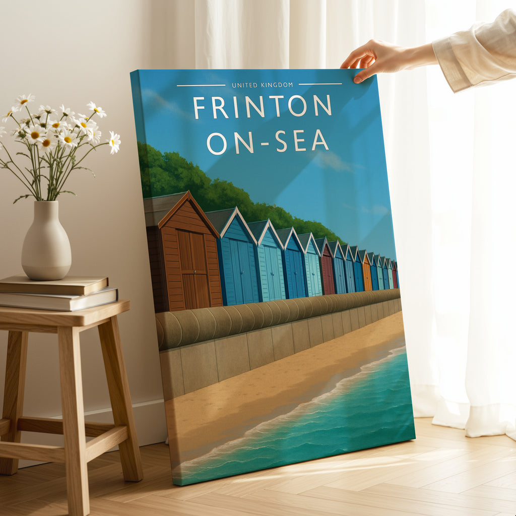 Frinton-on-Sea Travel Poster as a gallery-wrapped canvas
