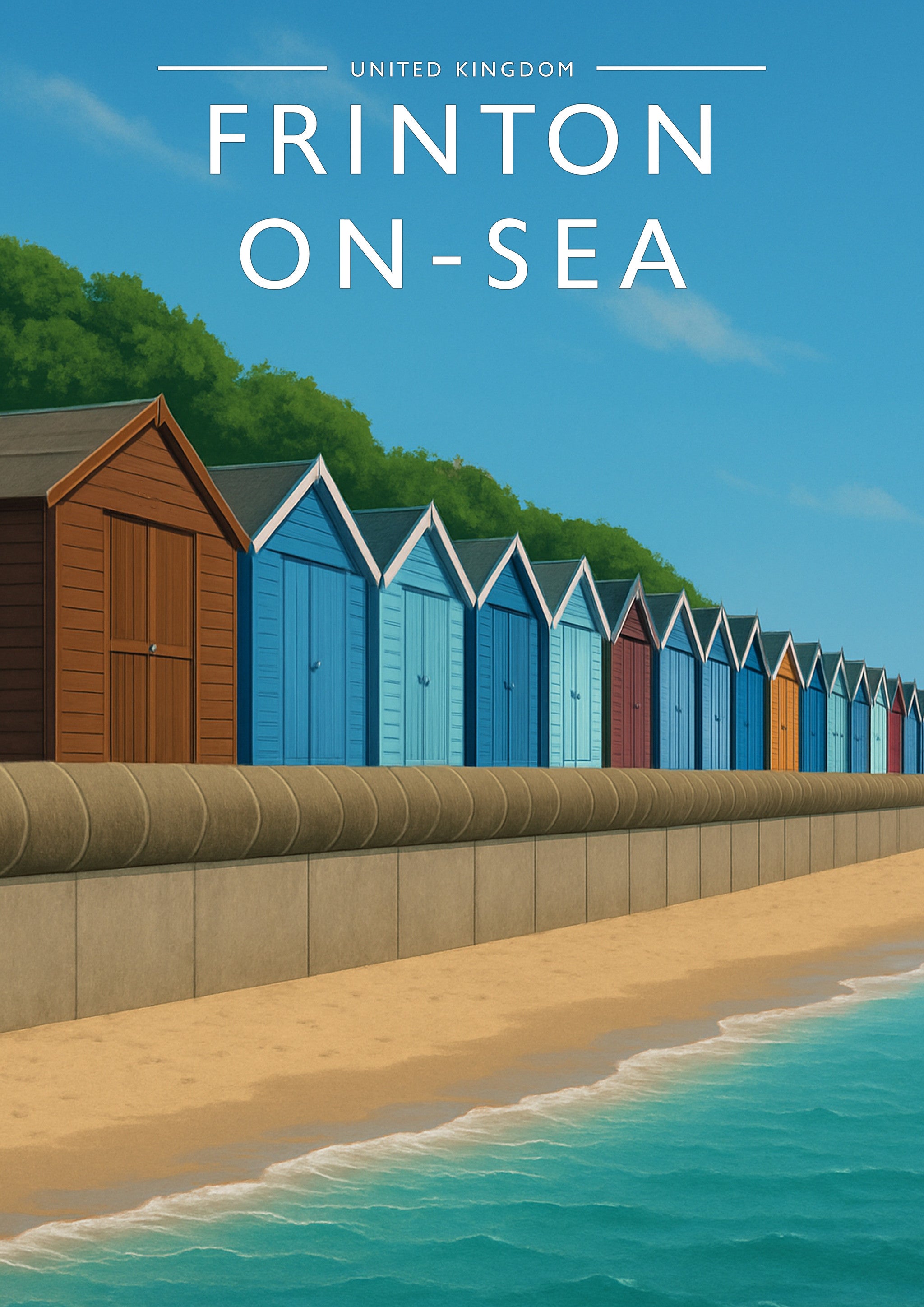 Frinton-on-Sea Travel Poster - A4 travel poster print