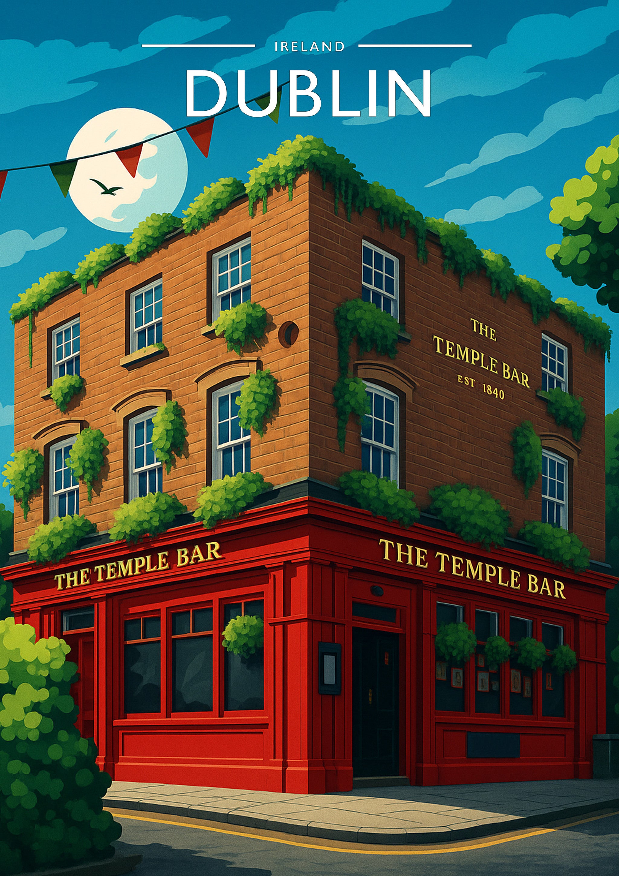 Dublin #2 Travel Poster - A4 travel poster print