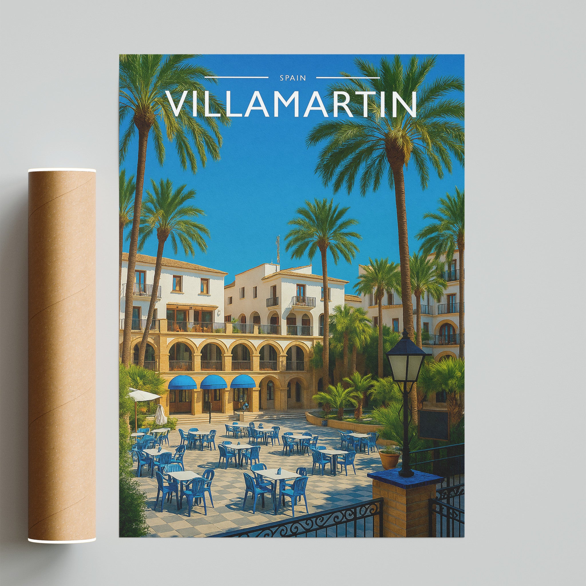 Villamartin Travel Poster - fine art print with shipping tube