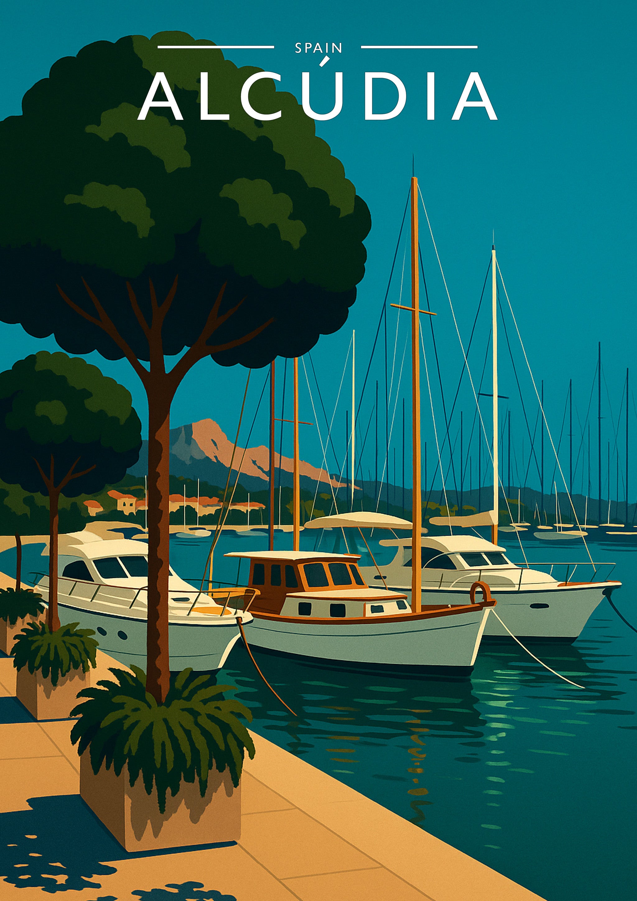 Alcúdia Travel Poster - A4 travel poster print