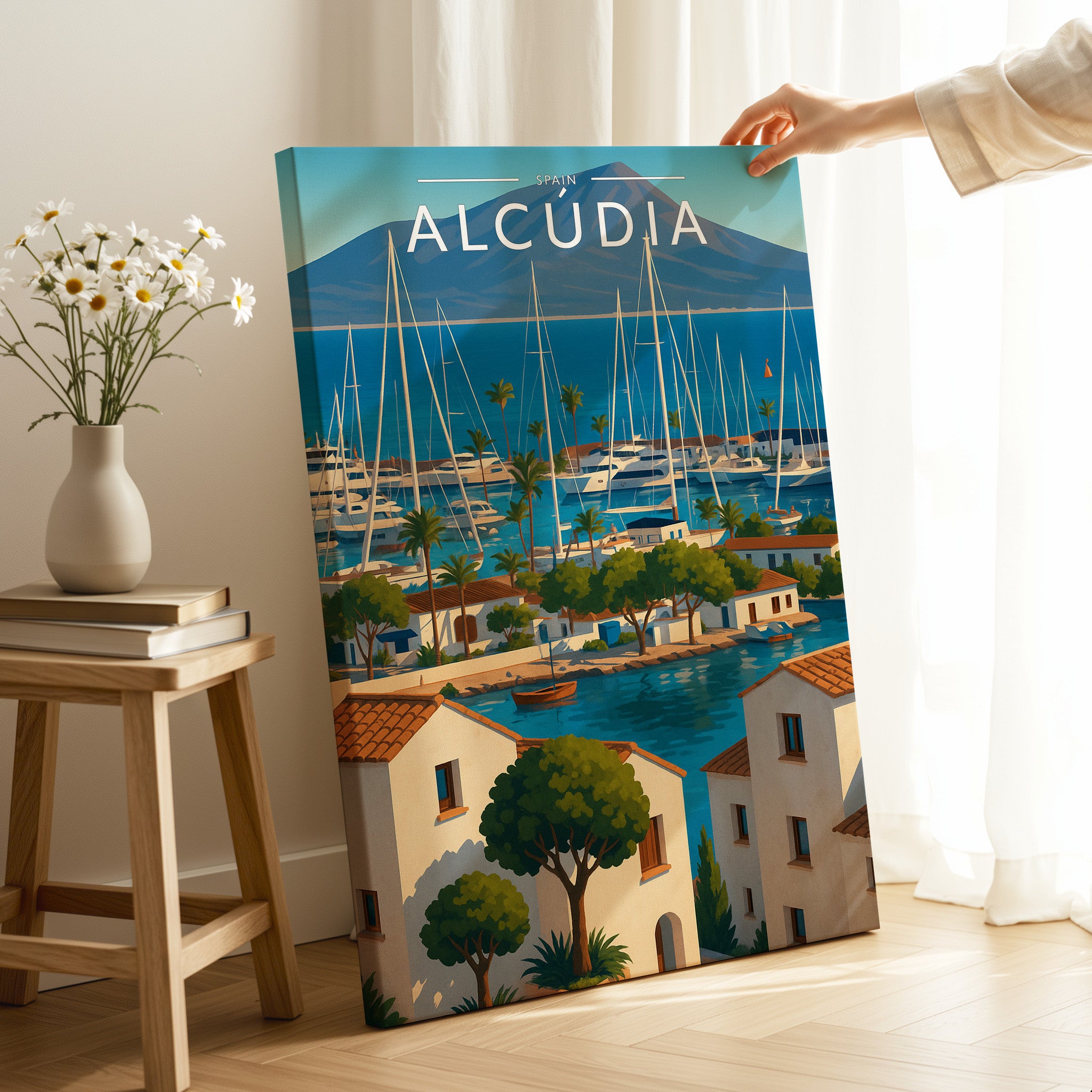 Alcúdia #2 Travel Poster as a gallery-wrapped canvas
