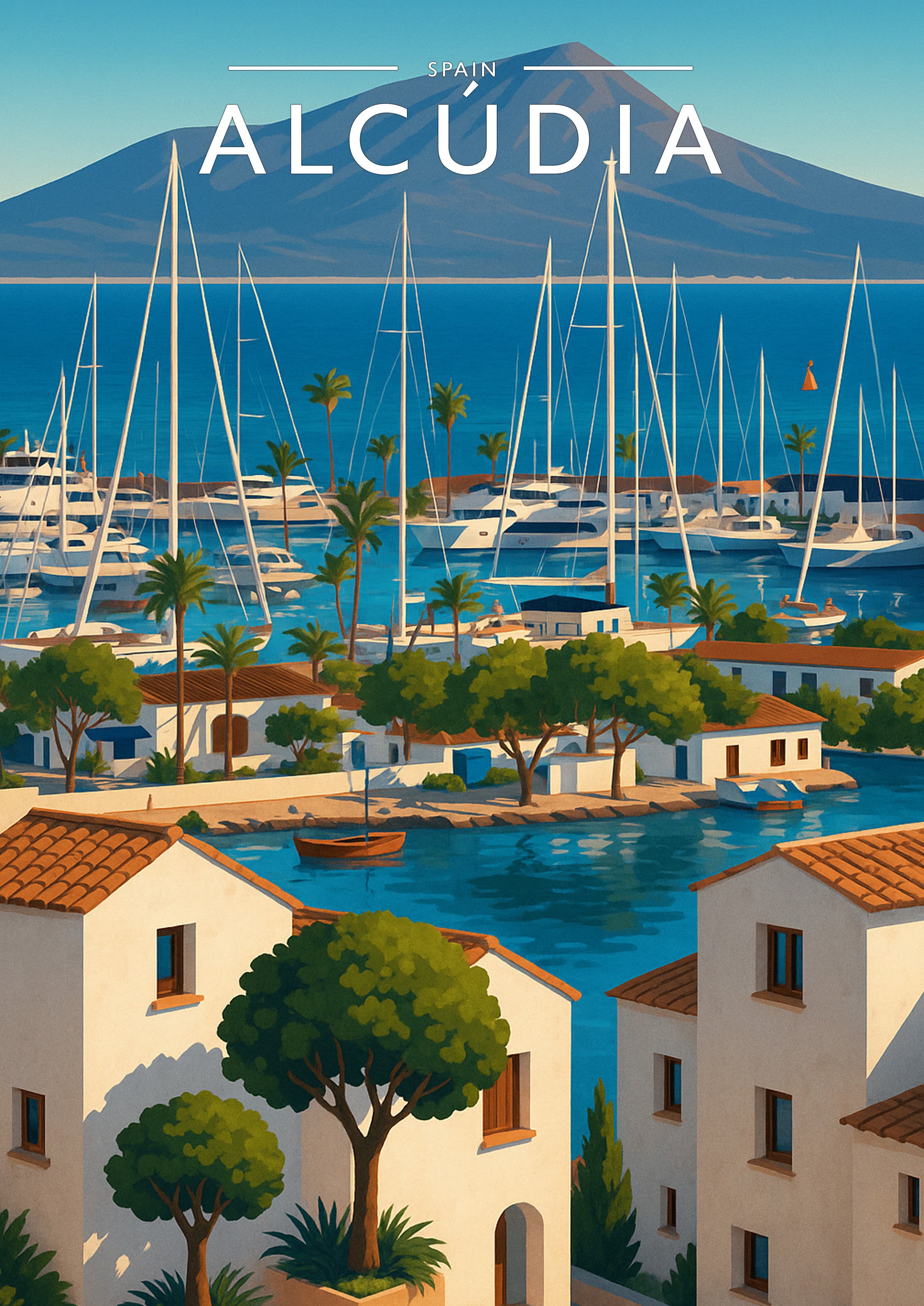 Alcúdia #2 Travel Poster - A4 travel poster print