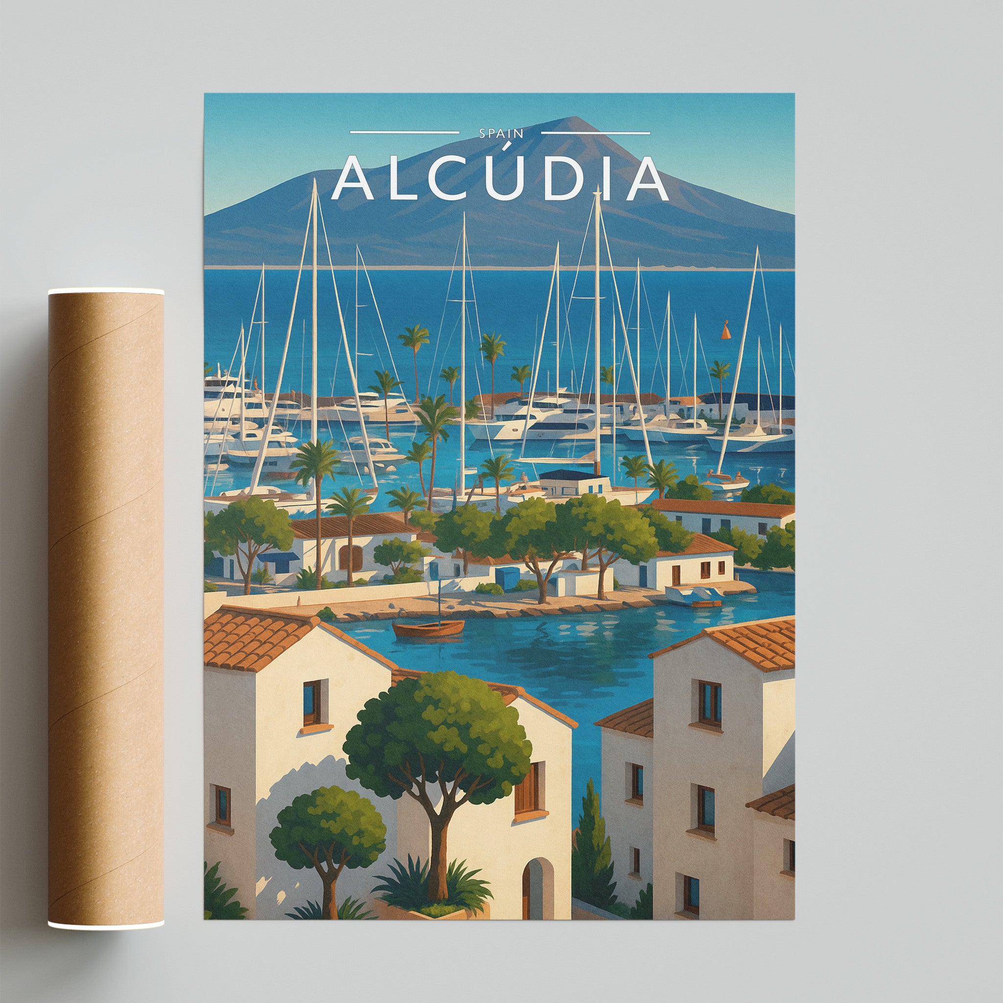 Alcúdia #2 Travel Poster - fine art print with shipping tube