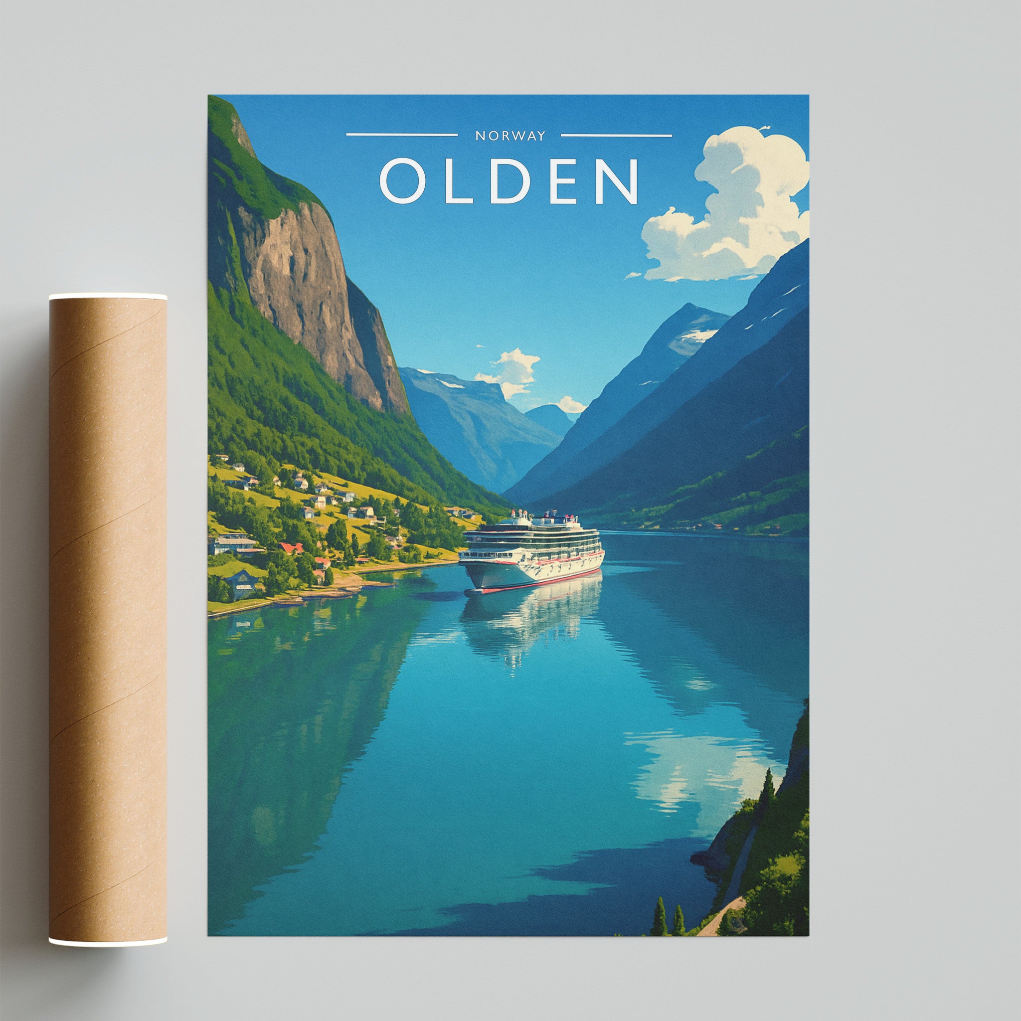 Olden Travel Poster - fine art print with shipping tube