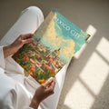 Mexico City Travel Poster - A4 print held in hand
