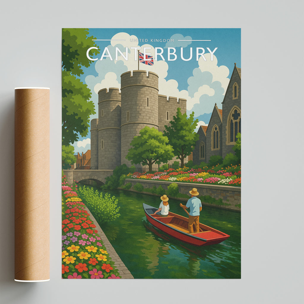 Canterbury #2 Travel Poster - fine art print with shipping tube