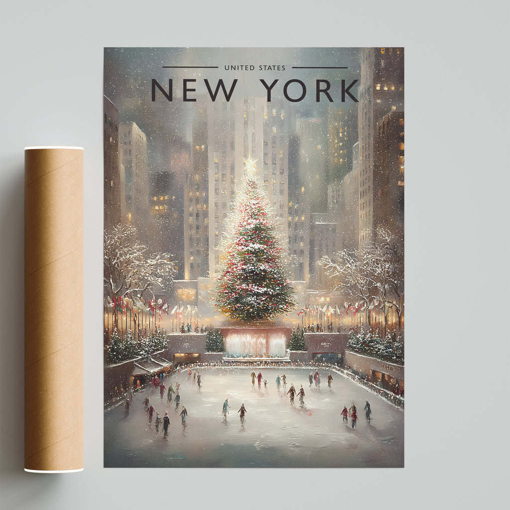 New York #2 Travel Poster - fine art print with shipping tube