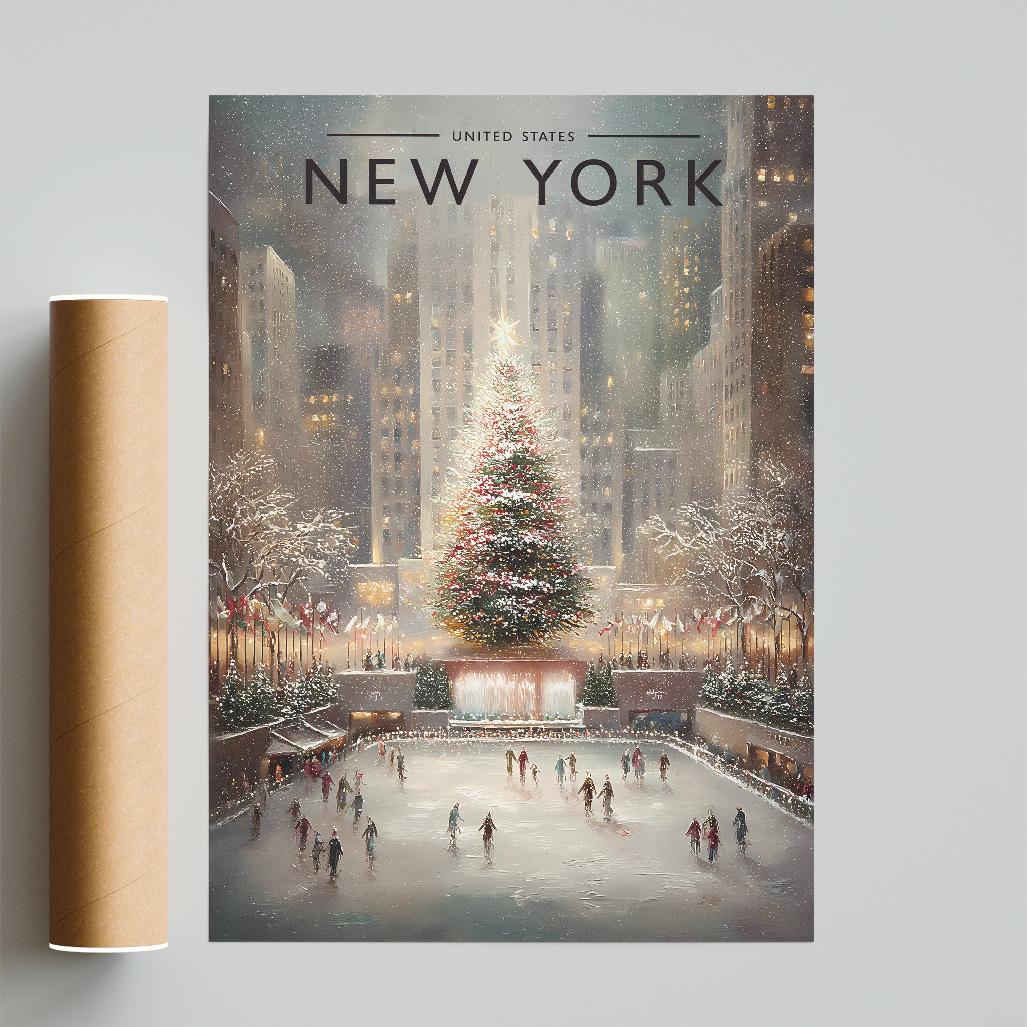 New York #2 Travel Poster - fine art print with shipping tube