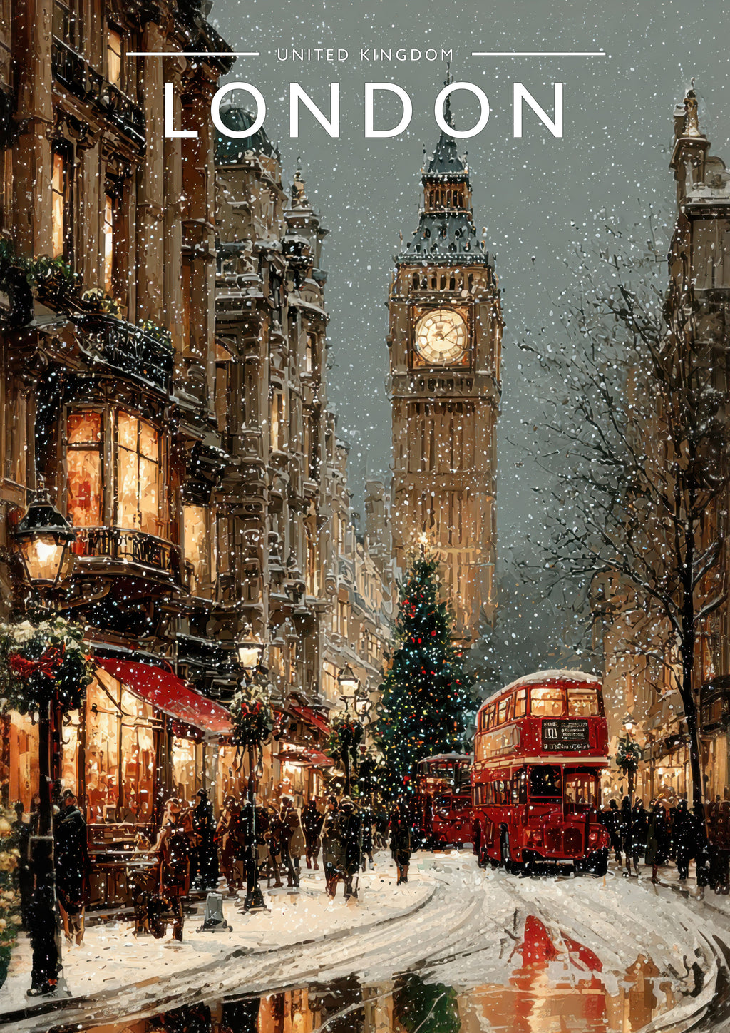 London Travel Poster - A4 travel poster print