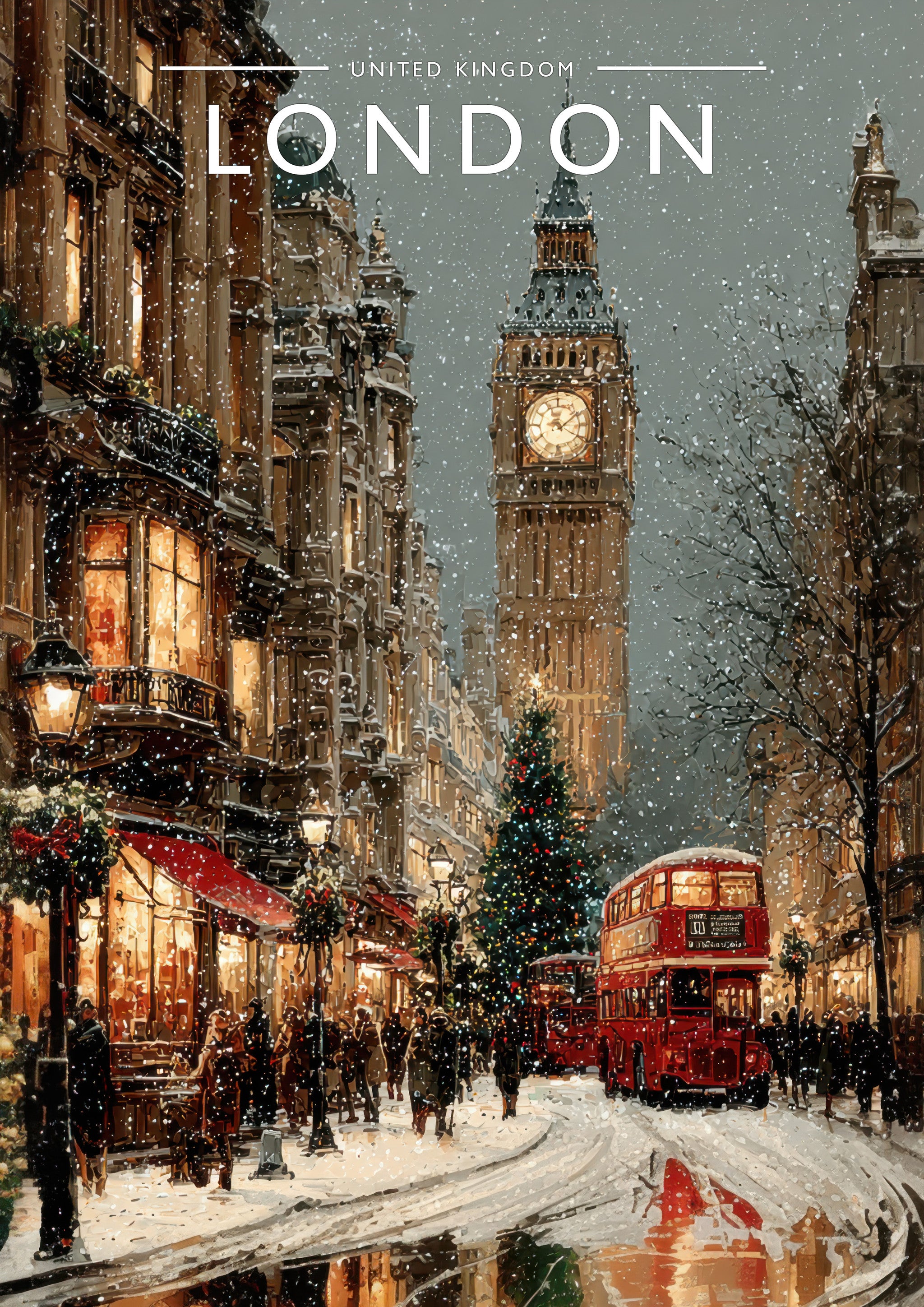 London Travel Poster - A4 travel poster print