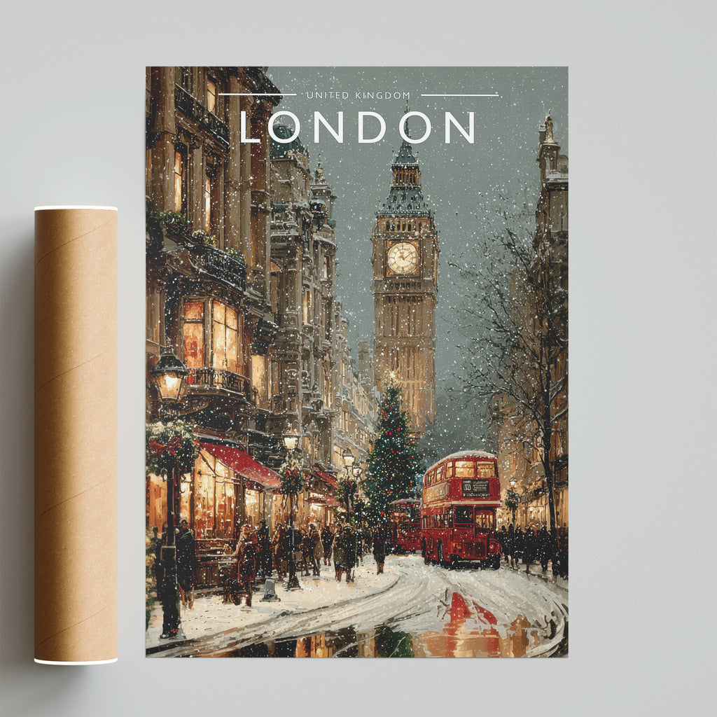 London Travel Poster - fine art print with shipping tube