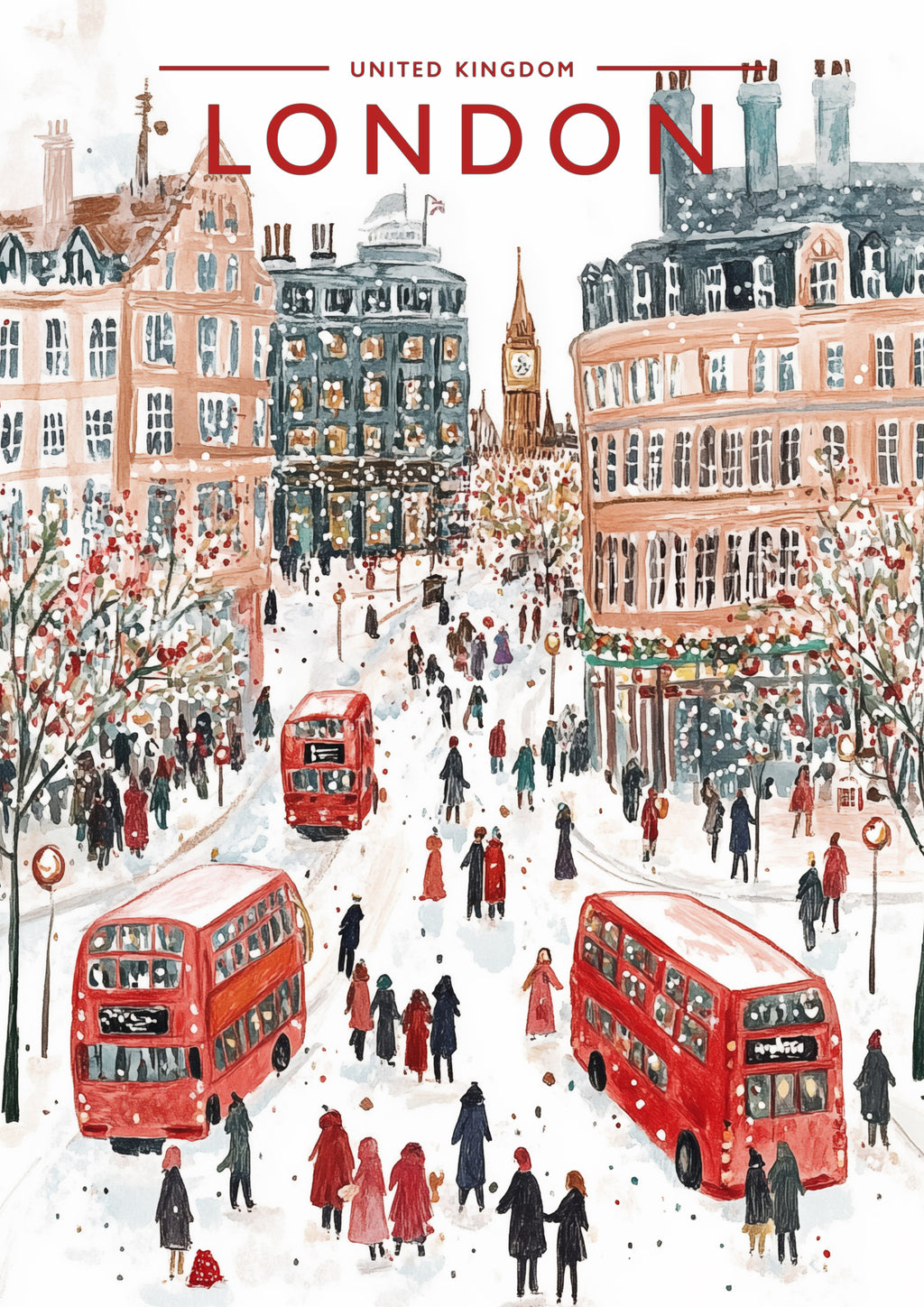 London #2 Travel Poster - A4 travel poster print