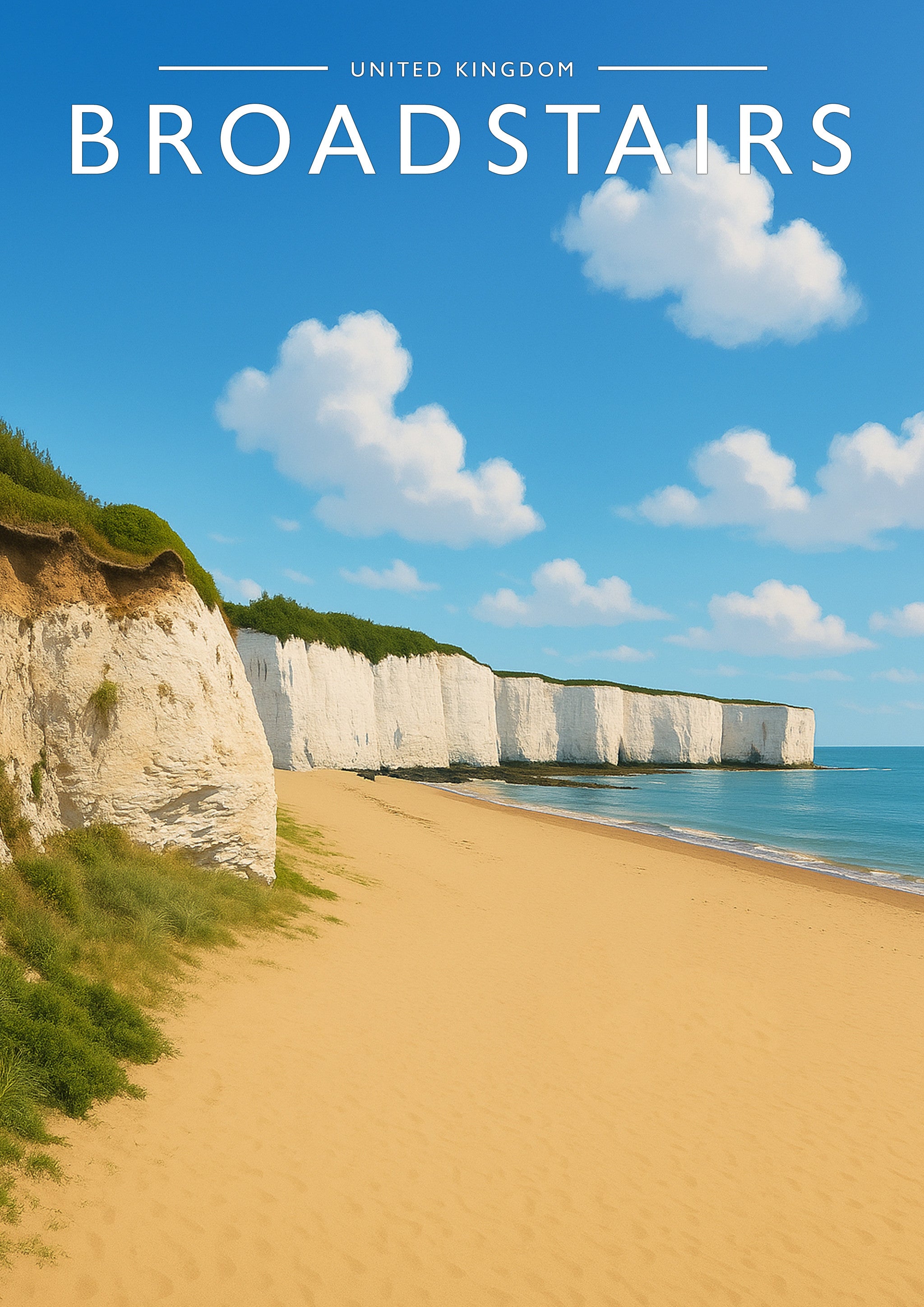 Broadstairs Travel Poster - A4 travel poster print