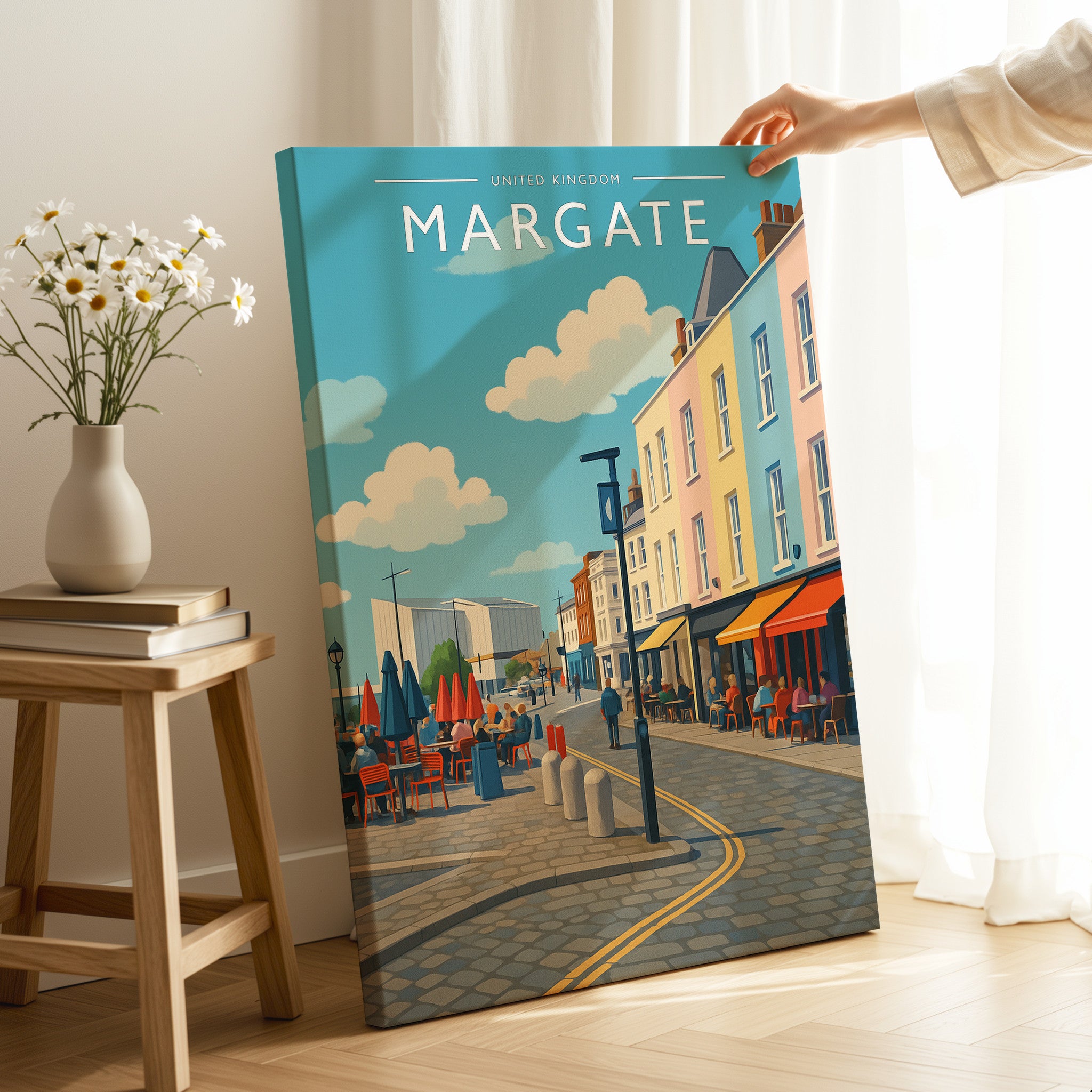 Margate Travel Poster as a gallery-wrapped canvas