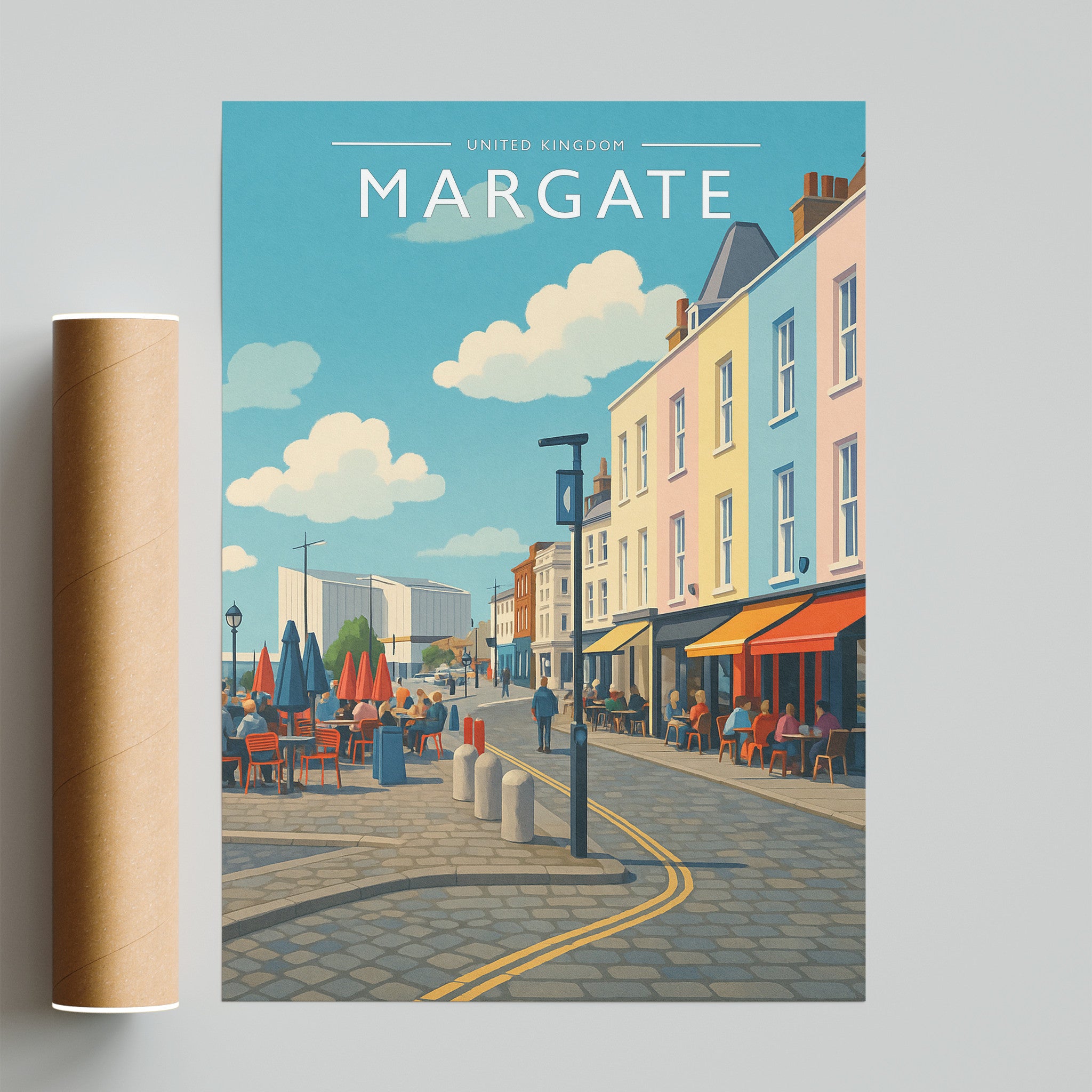 Margate Travel Poster - fine art print with shipping tube