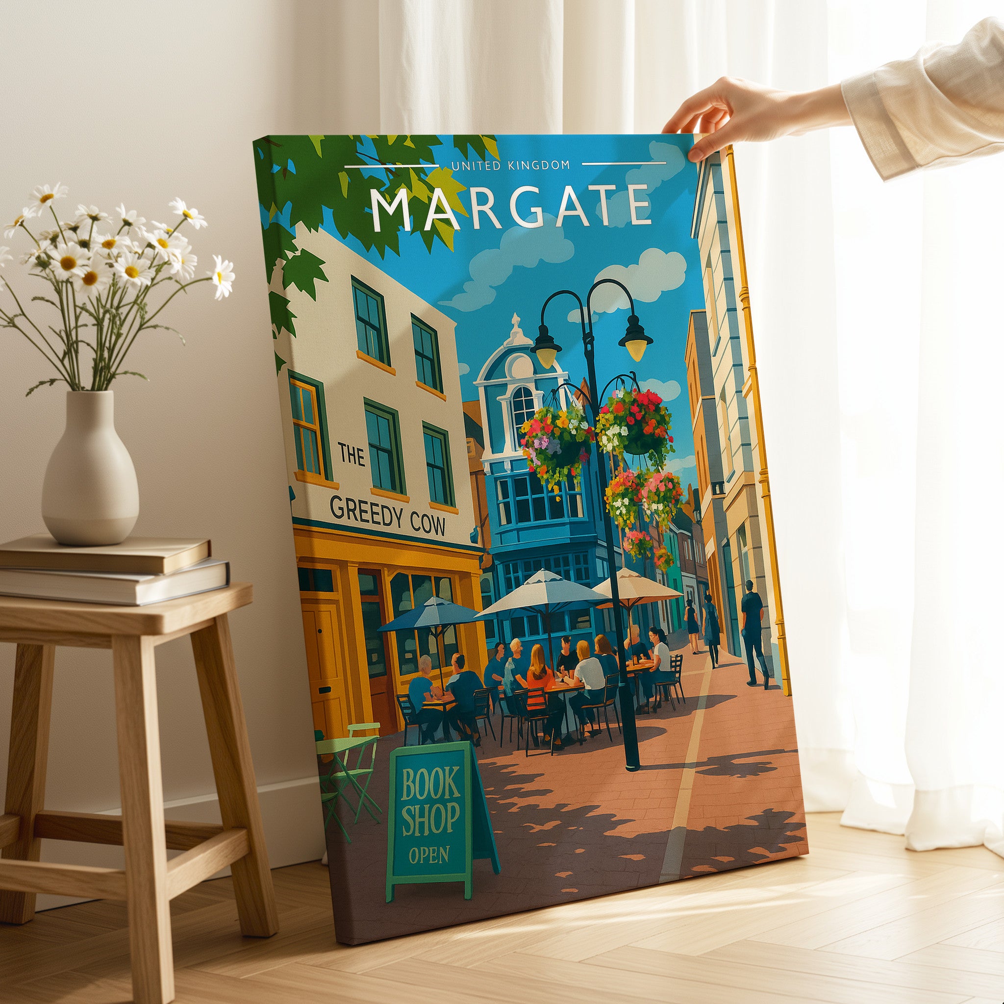Margate #2 Travel Poster as a gallery-wrapped canvas