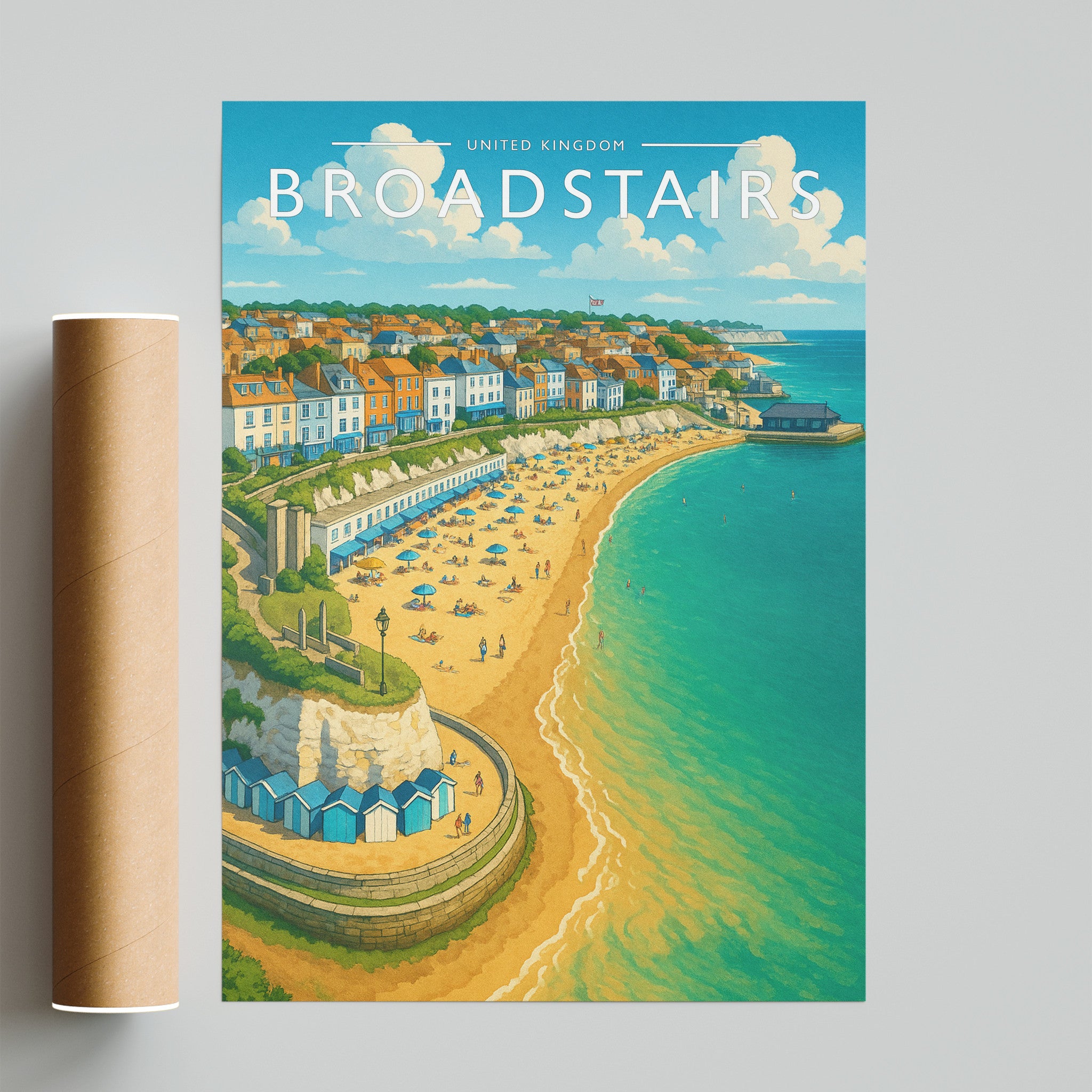 Broadstairs #2 Travel Poster - fine art print with shipping tube