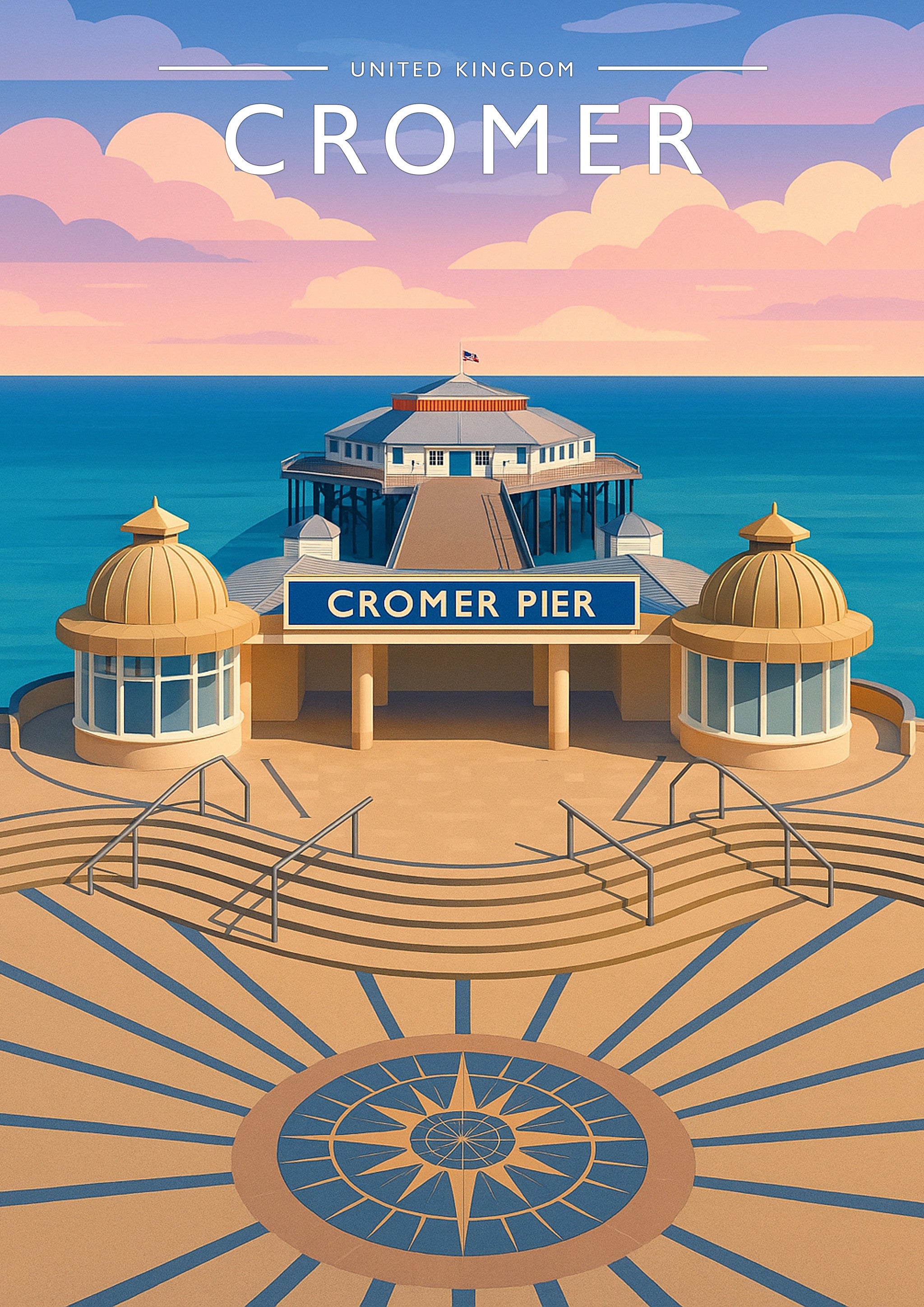 Cromer Travel Poster - A4 travel poster print