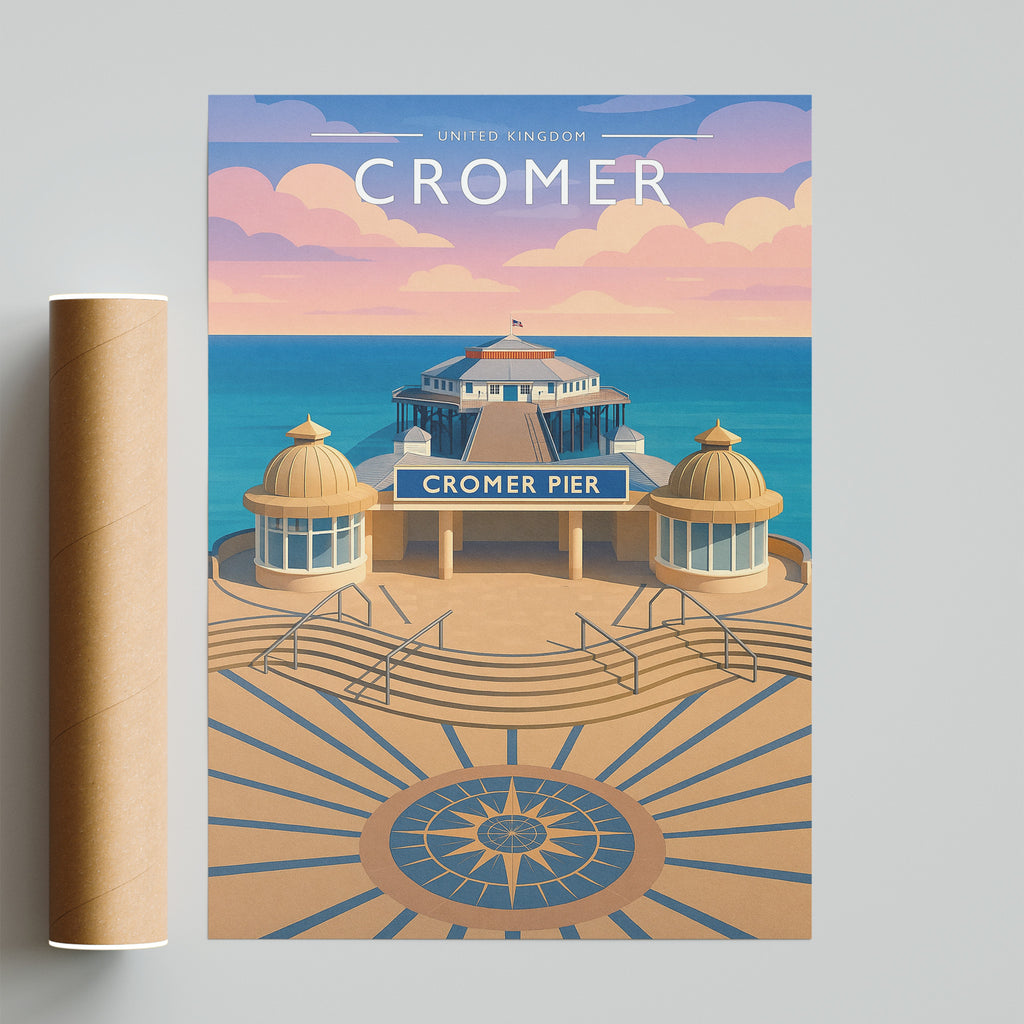 Cromer Travel Poster - fine art print with shipping tube