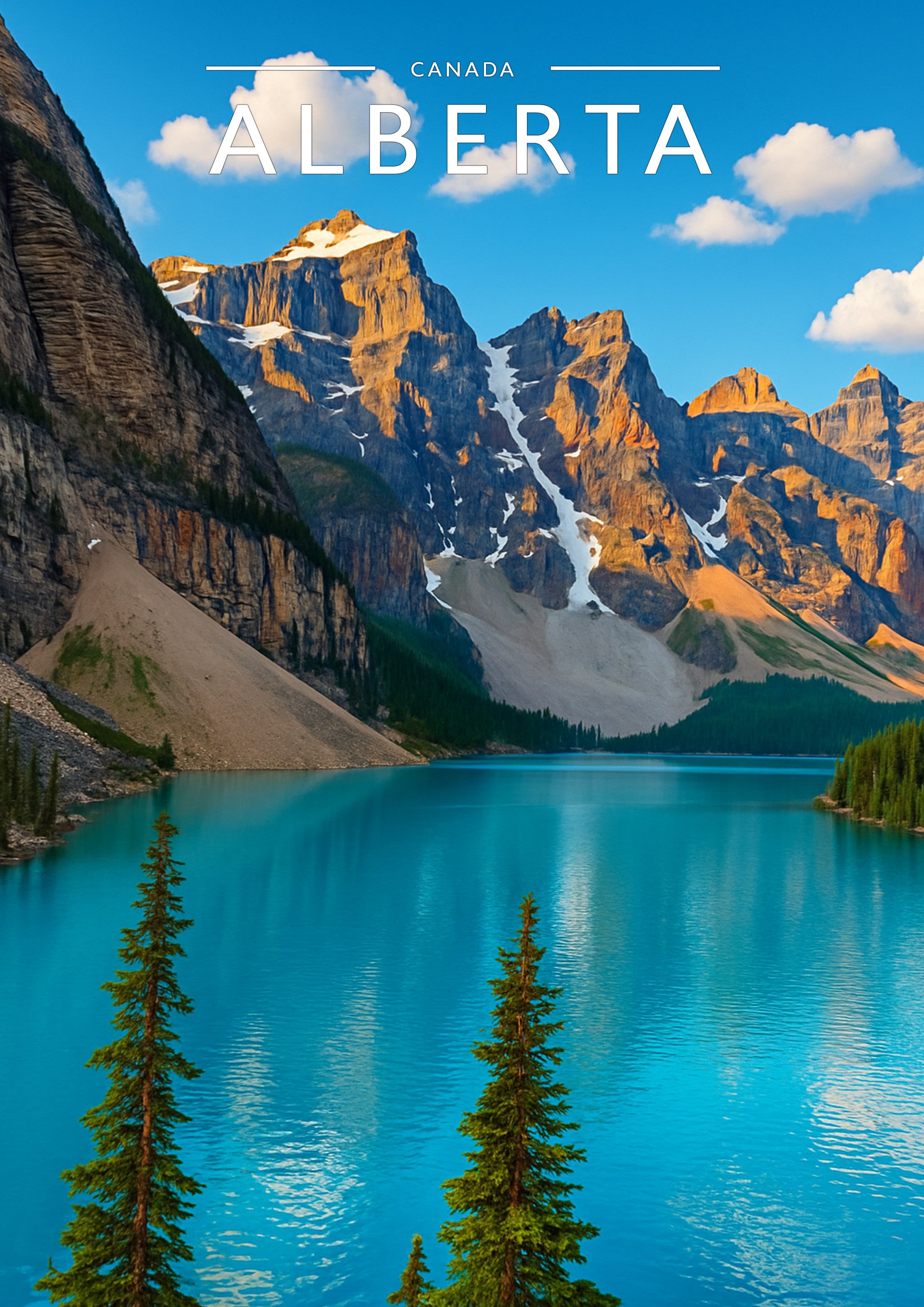 Alberta Travel Poster - A4 travel poster print