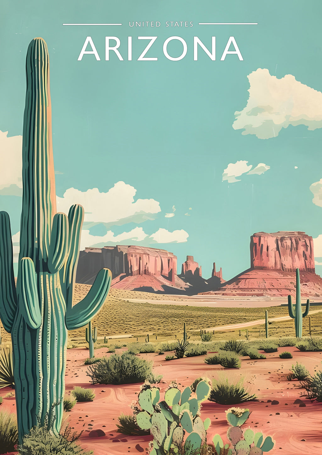 Arizona Travel Poster - A4 travel poster print