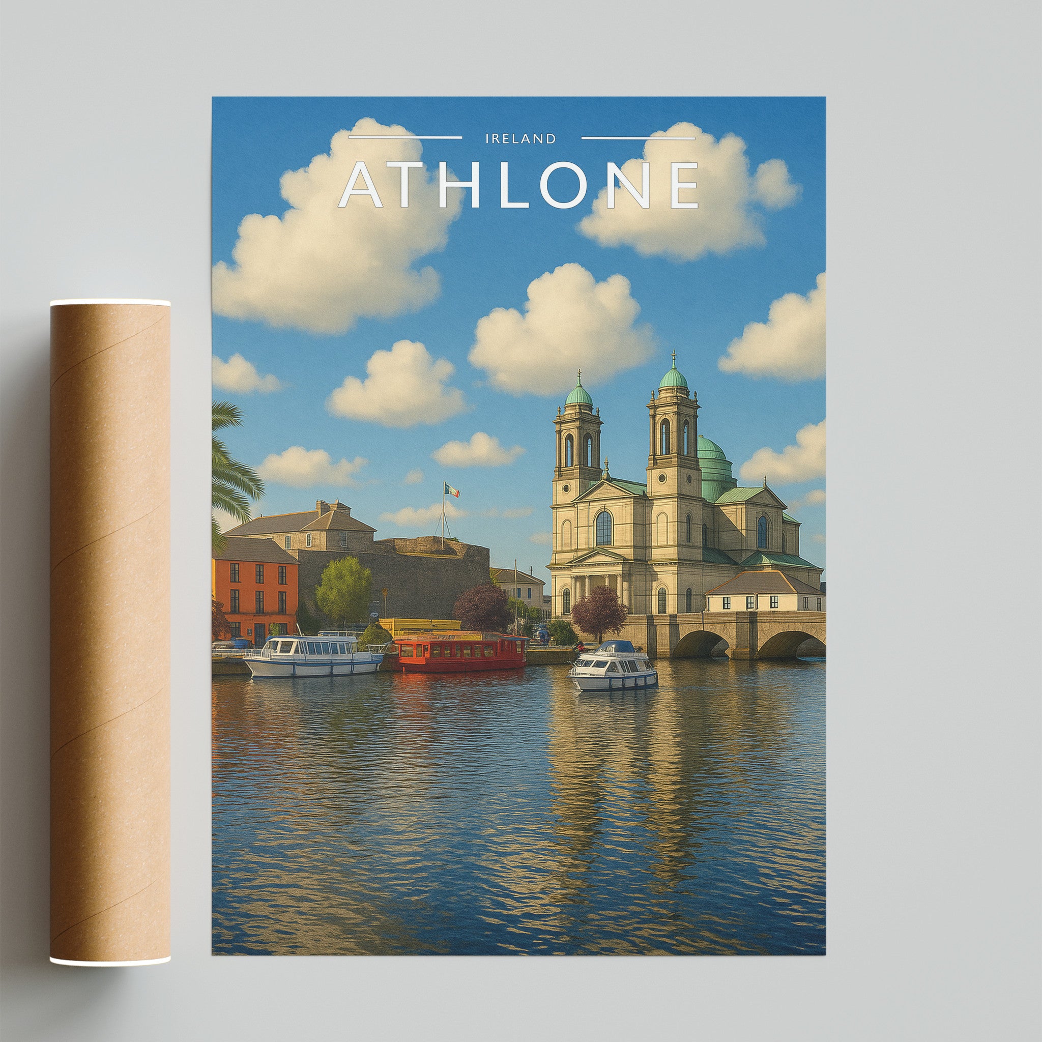 Athlone Travel Poster - fine art print with shipping tube
