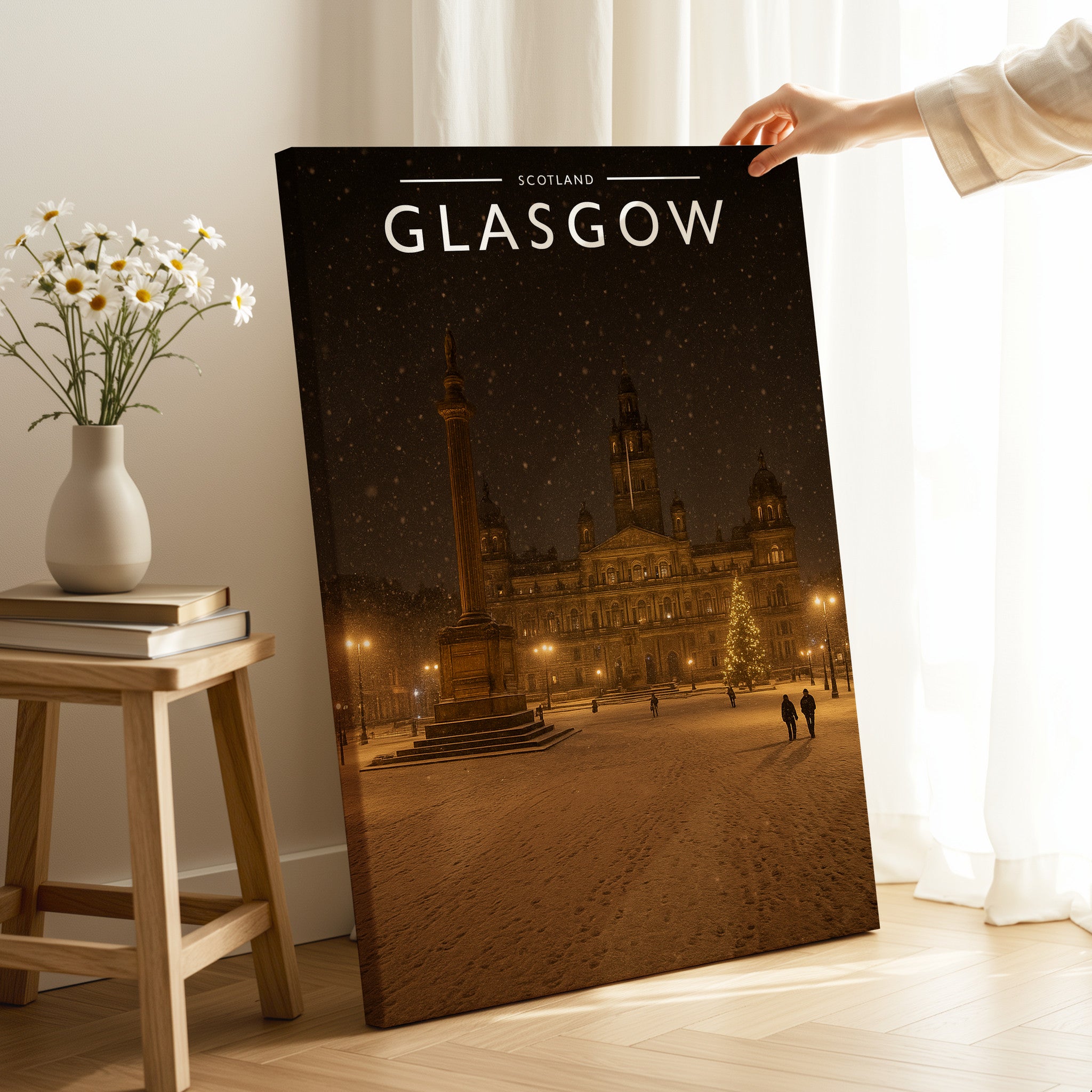 Glasgow Travel Poster as a gallery-wrapped canvas