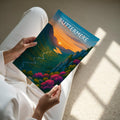 Buttermere Travel Poster - A4 print held in hand