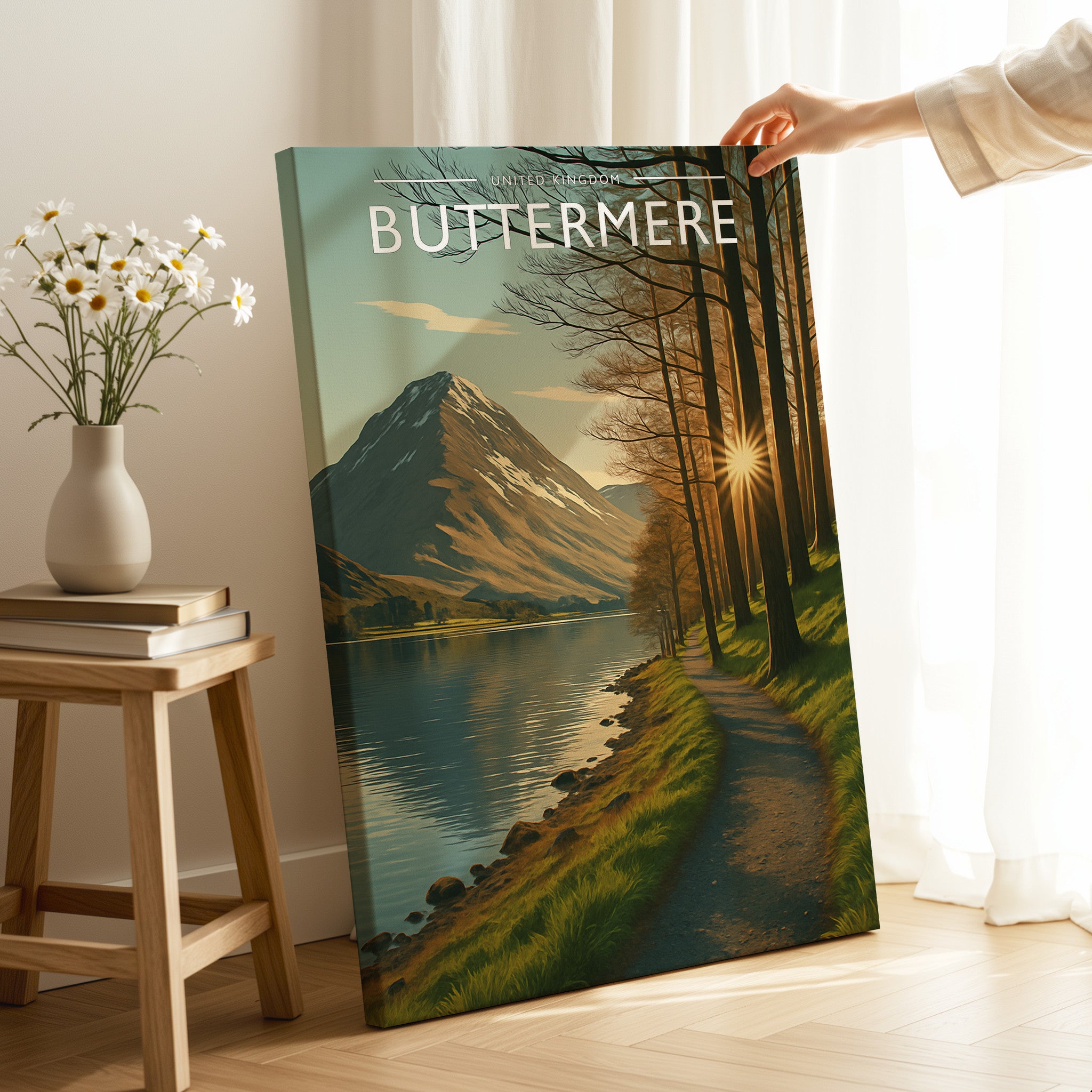 Buttermere #2 Travel Poster as a gallery-wrapped canvas