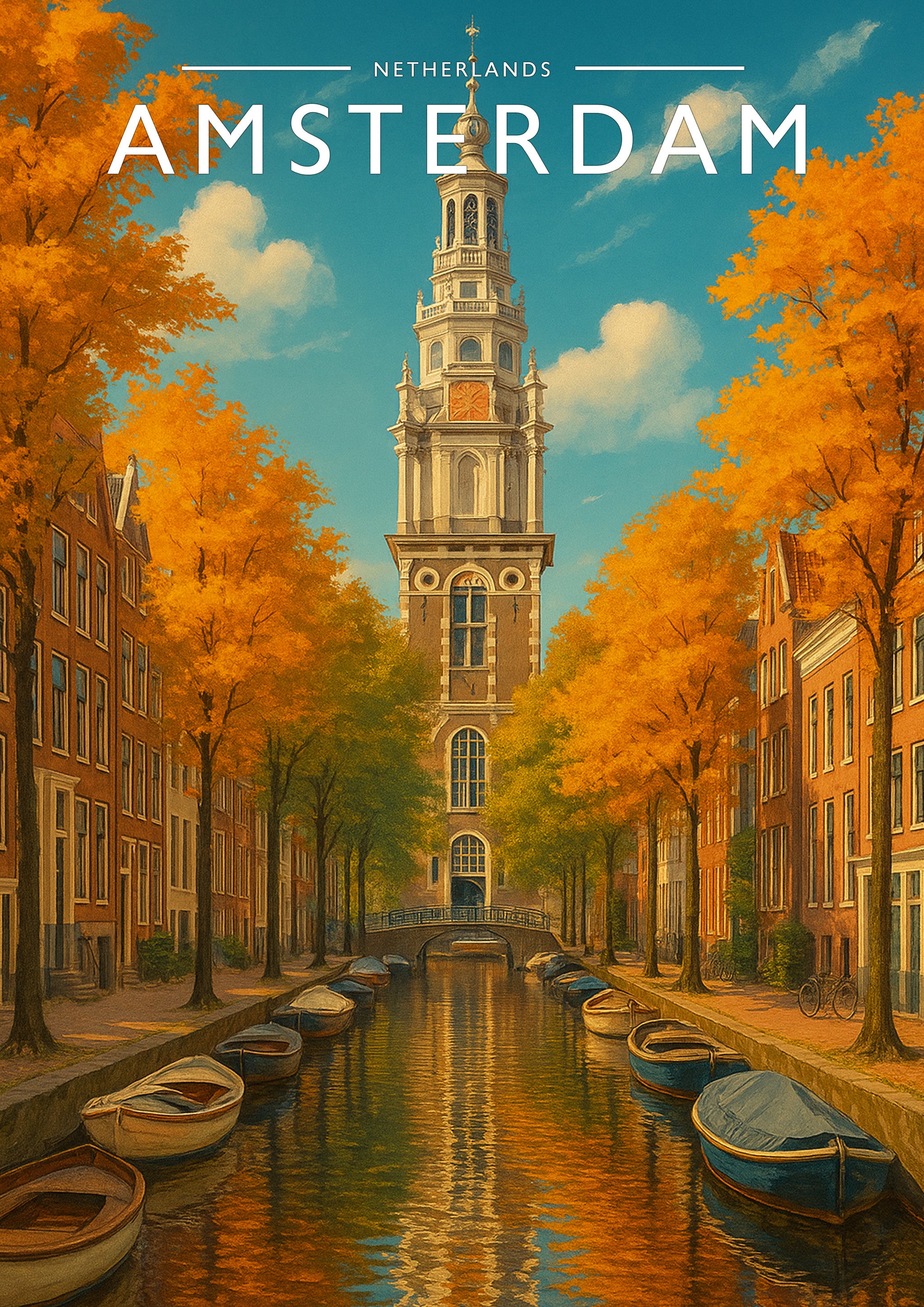 Amsterdam #2 Travel Poster - A4 travel poster print