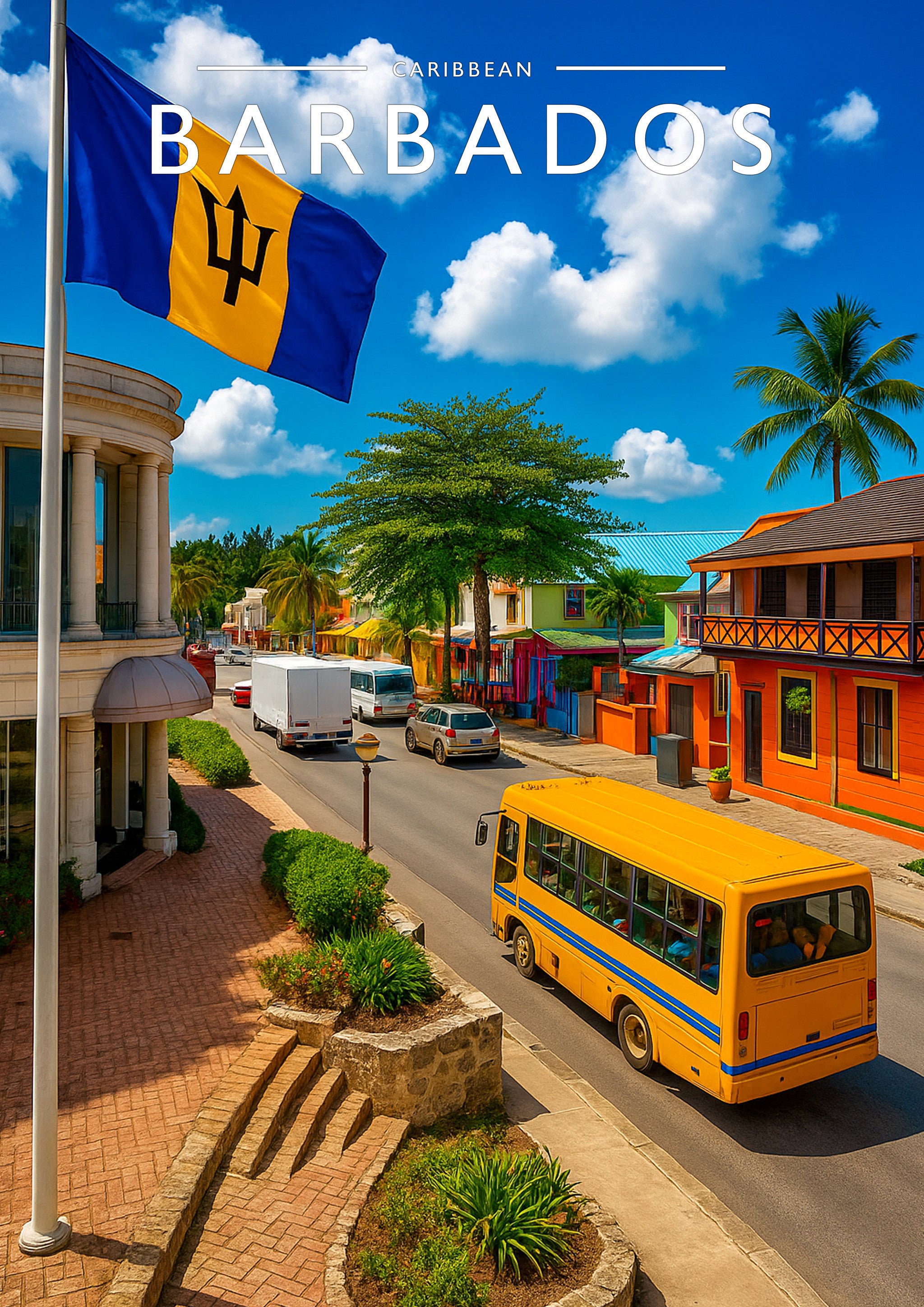 Barbados #2 Travel Poster - A4 travel poster print