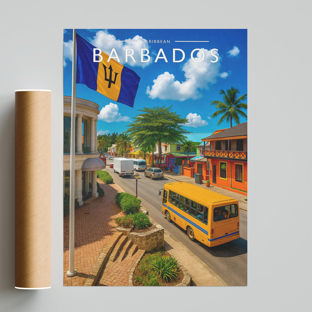 Barbados #2 Travel Poster - fine art print with shipping tube