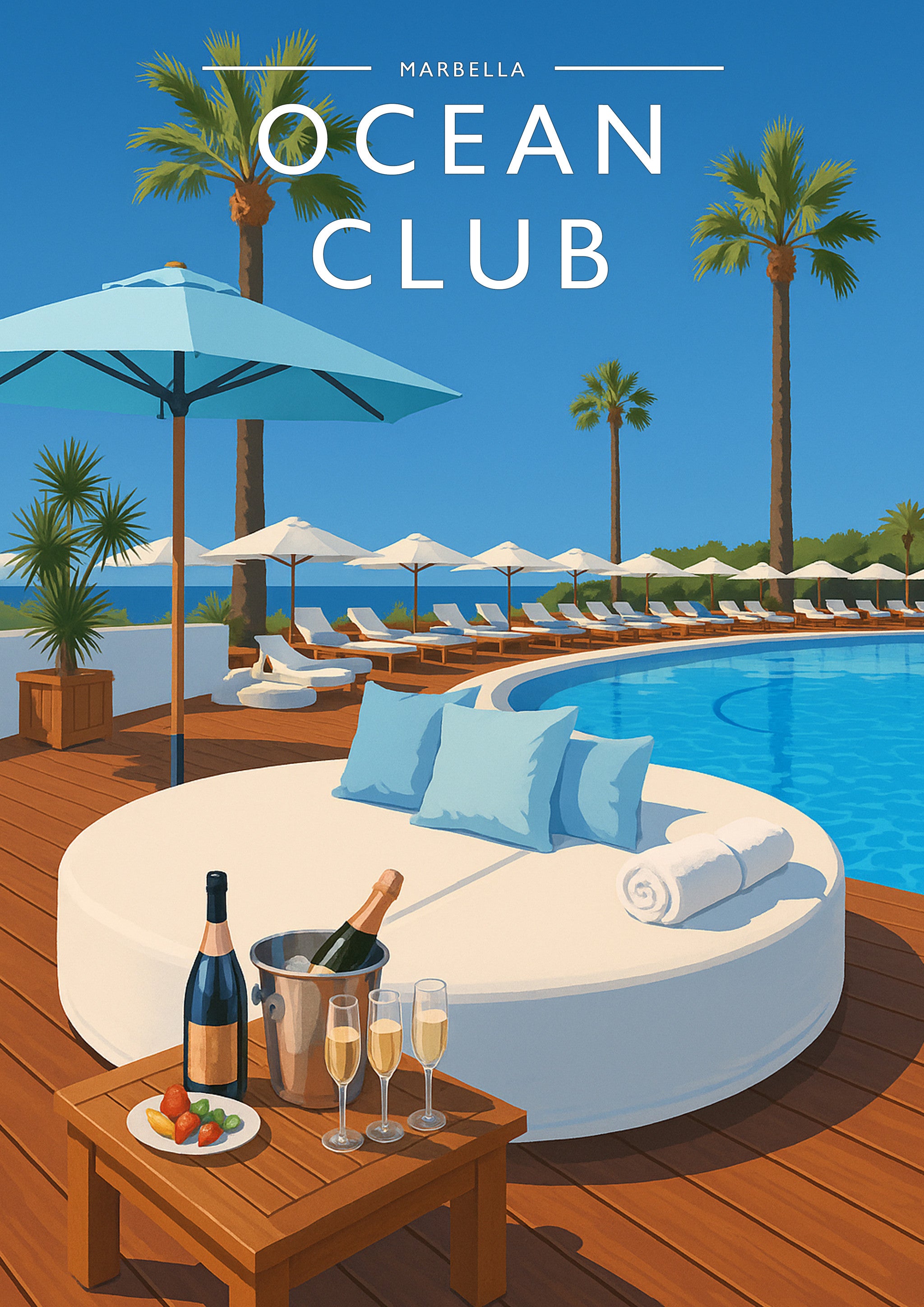 Marbella #2 Travel Poster - A4 travel poster print