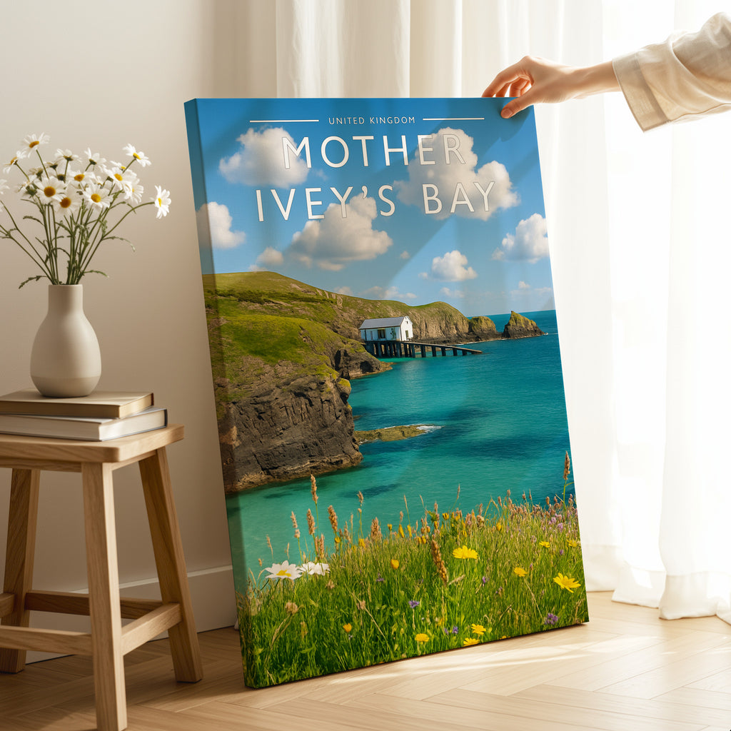 Mother Ivey’s Bay Travel Poster as a gallery-wrapped canvas