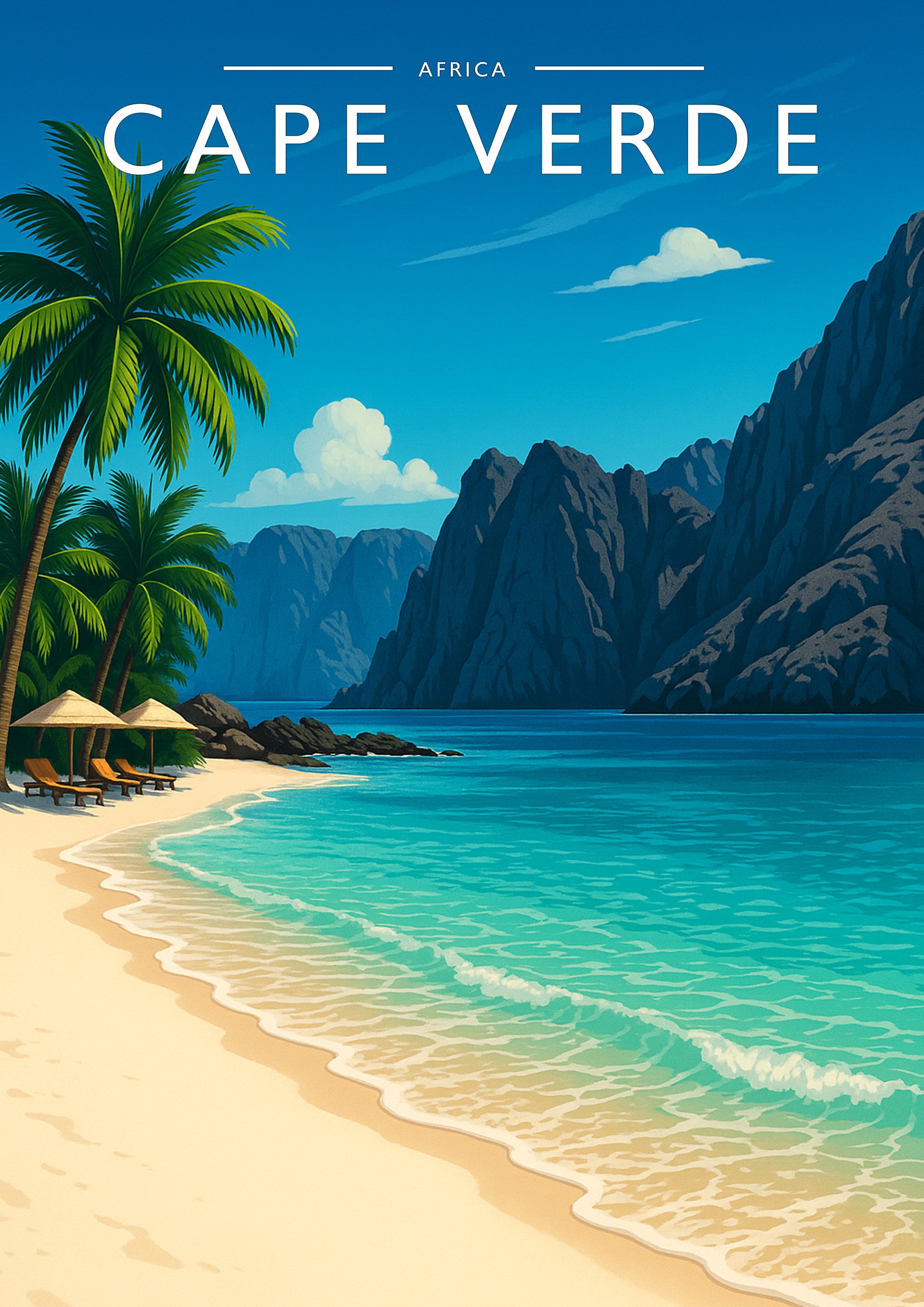 Cape Verde Travel Poster - A4 travel poster print