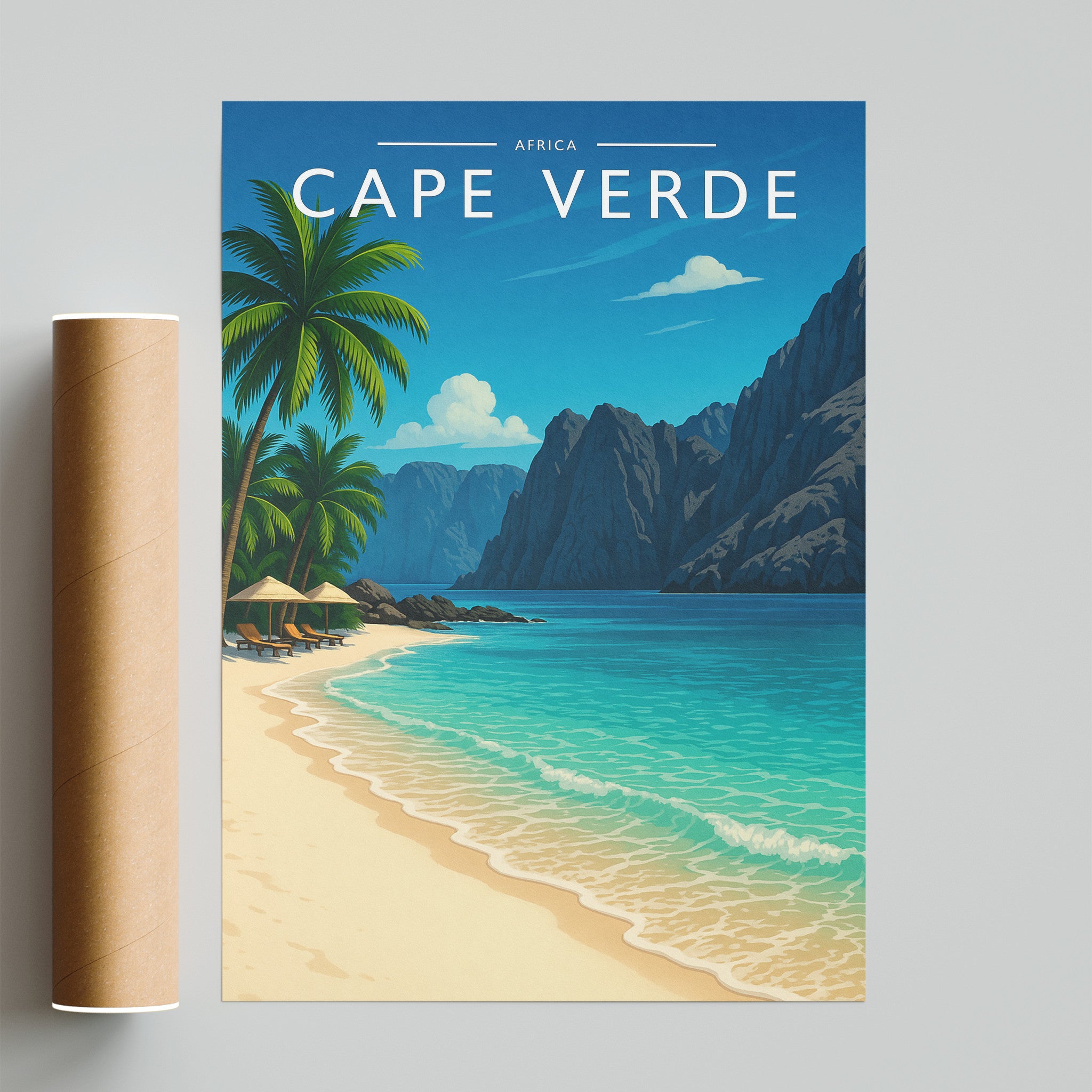 Cape Verde Travel Poster - fine art print with shipping tube