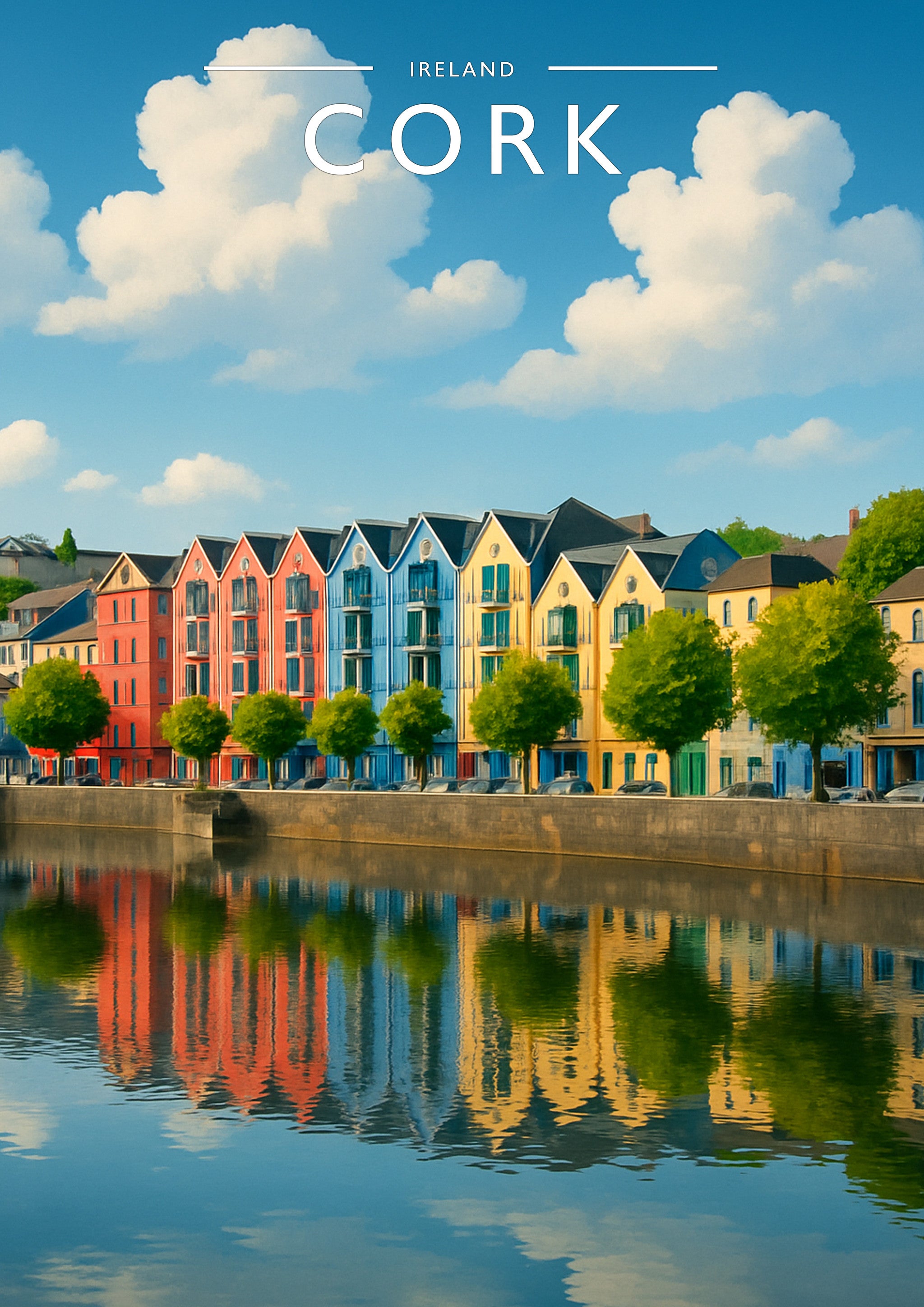 Cork Travel Poster - A4 travel poster print