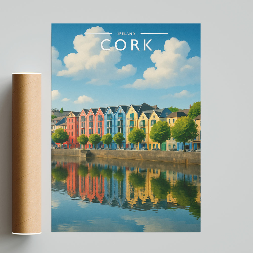 Cork Travel Poster - fine art print with shipping tube
