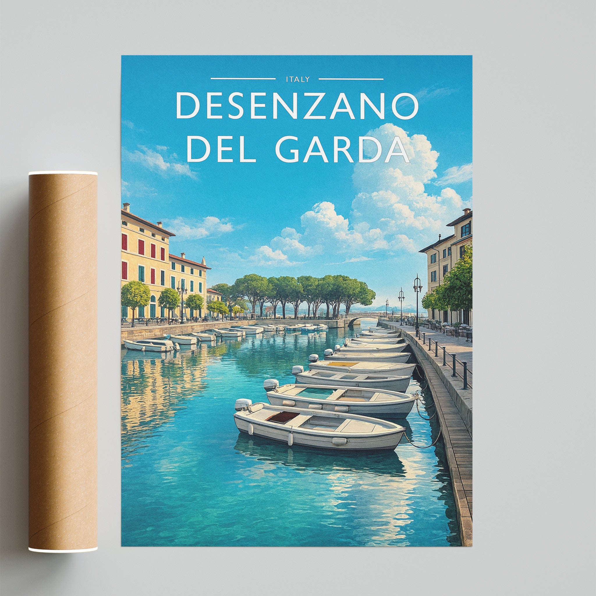 Desenzano del Garda Travel Poster - fine art print with shipping tube